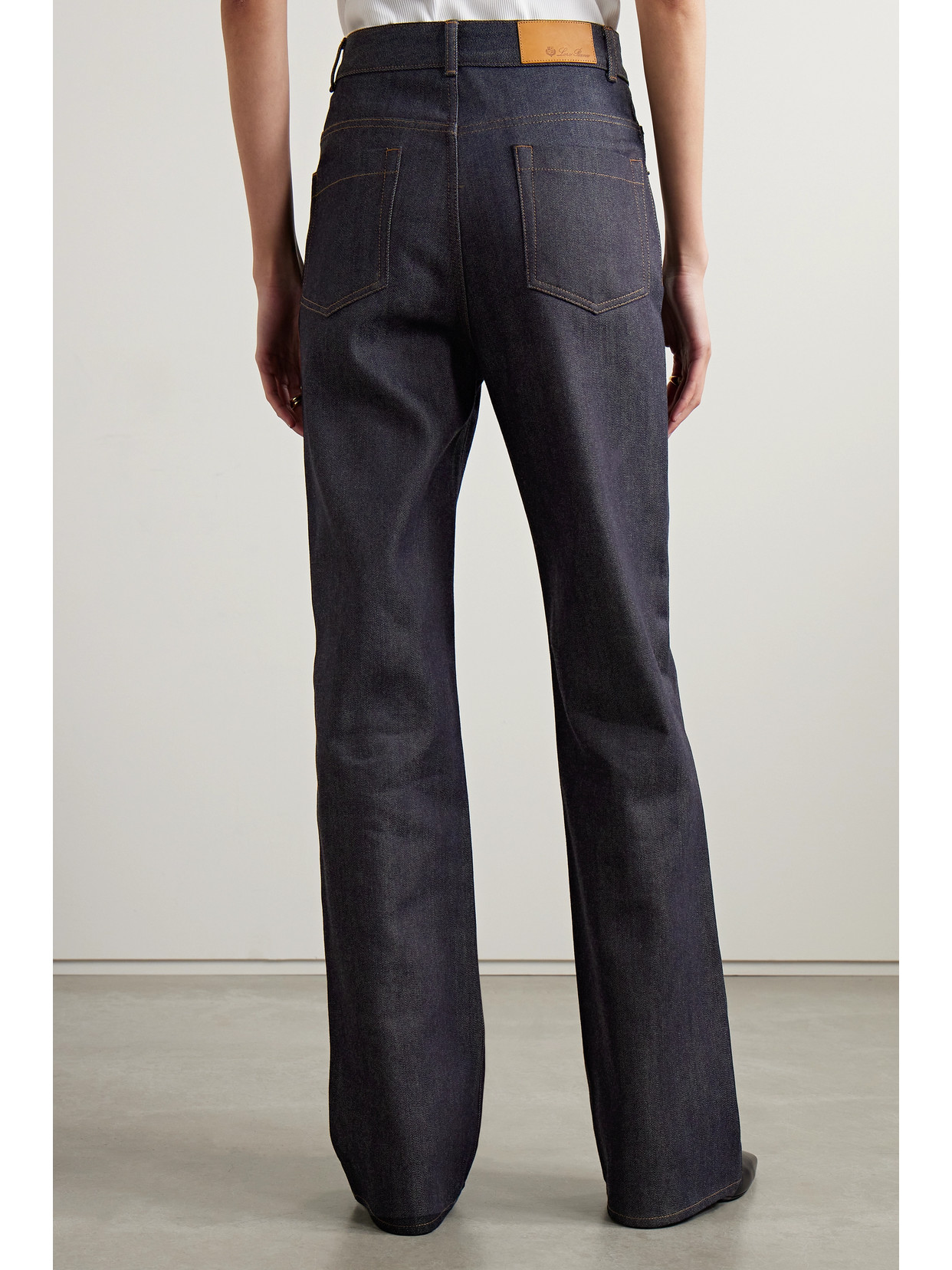 Shop Loro Piana High-rise Straight-leg Jeans In Blue