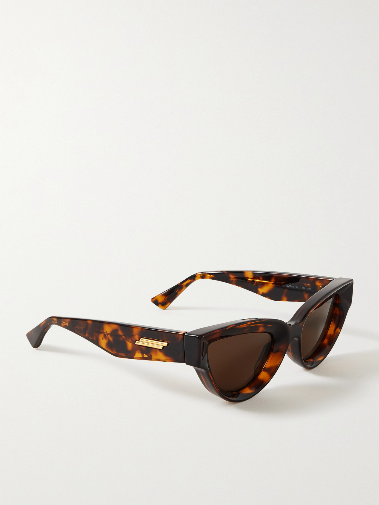 Shop Bottega Veneta Injection Cat-eye Tortoiseshell Acetate Sunglasses