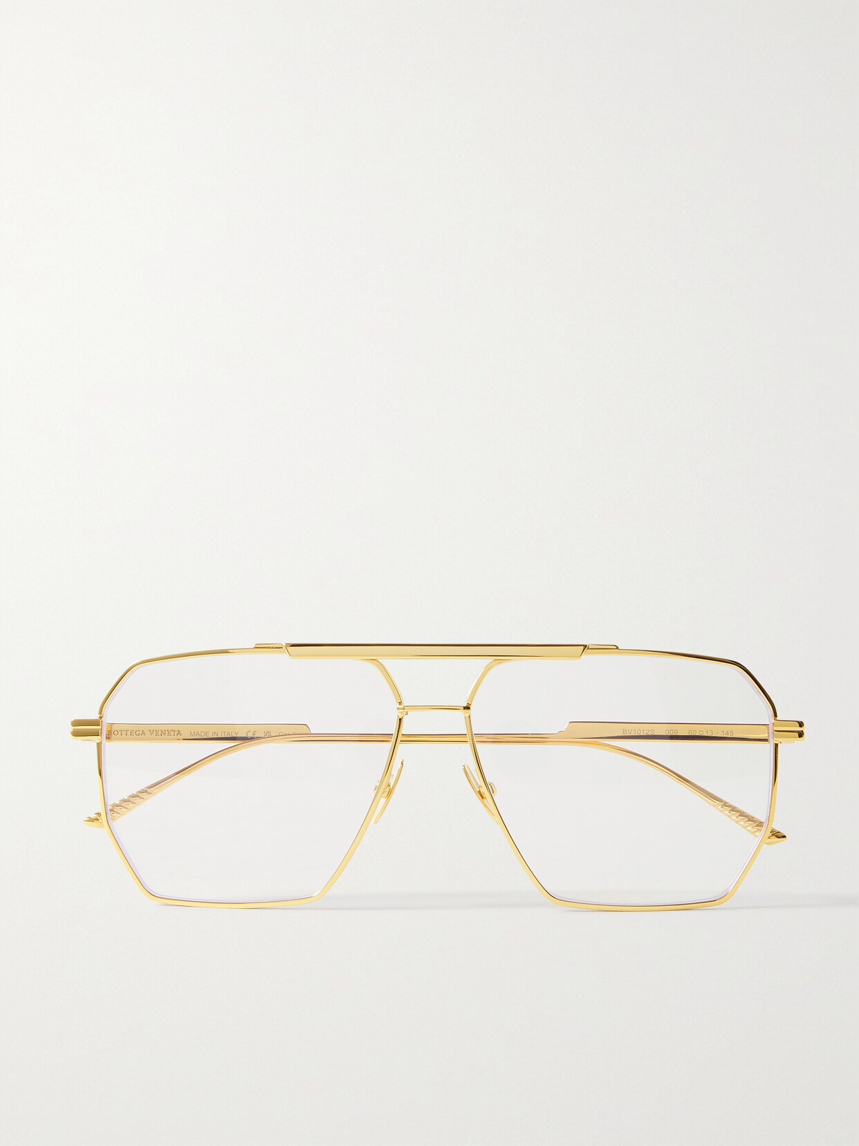 Bottega Veneta Eyewear - Oversized Aviator-style Gold-tone Optical Glasses - One size
