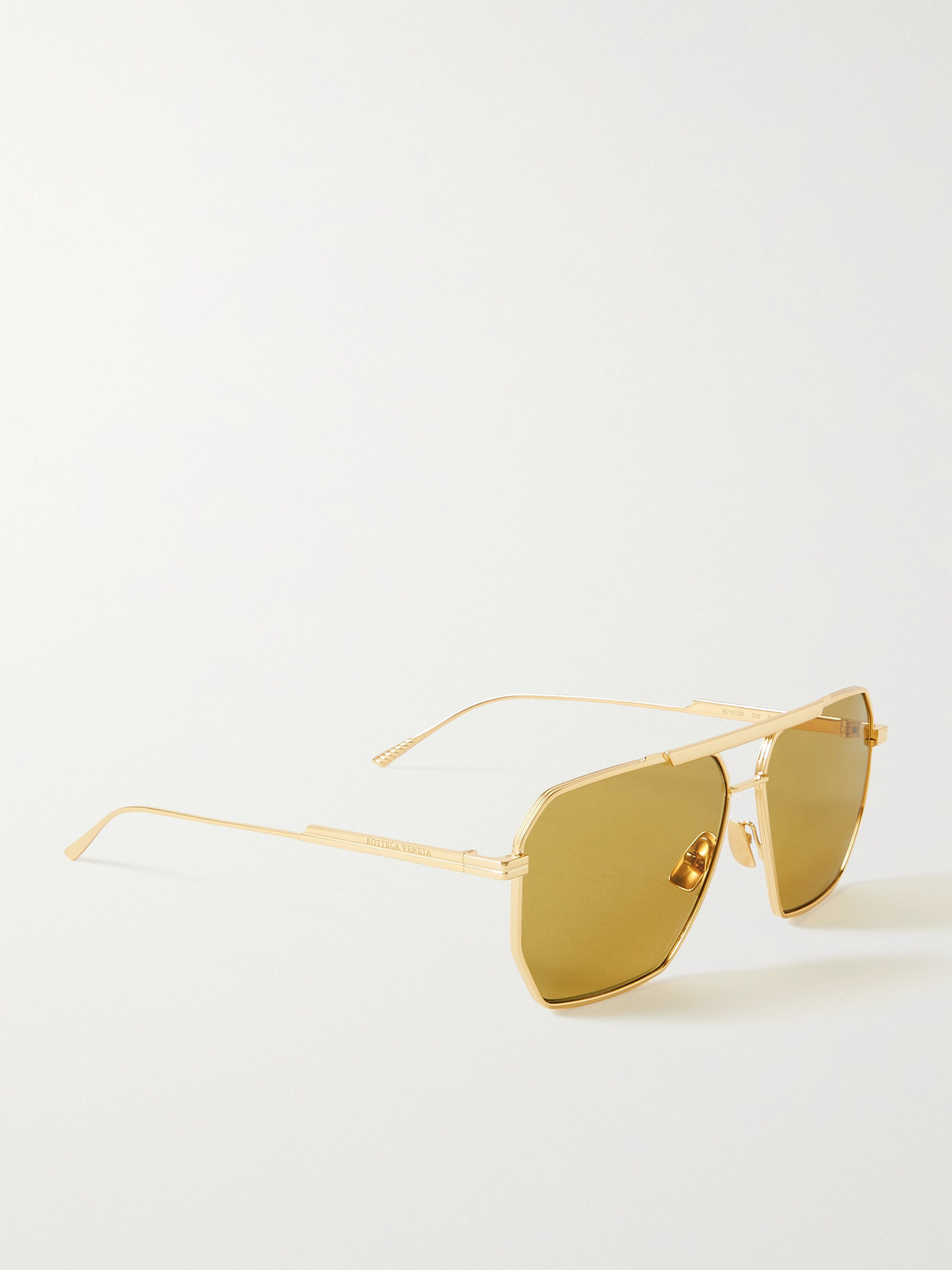 Bottega Veneta Aviator-style Gold-tone Sunglasses In Gold