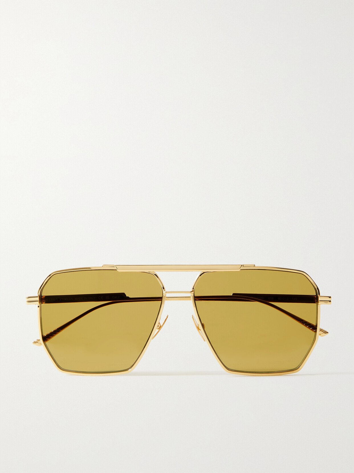 Bottega Veneta Aviator-style Gold-tone Sunglasses