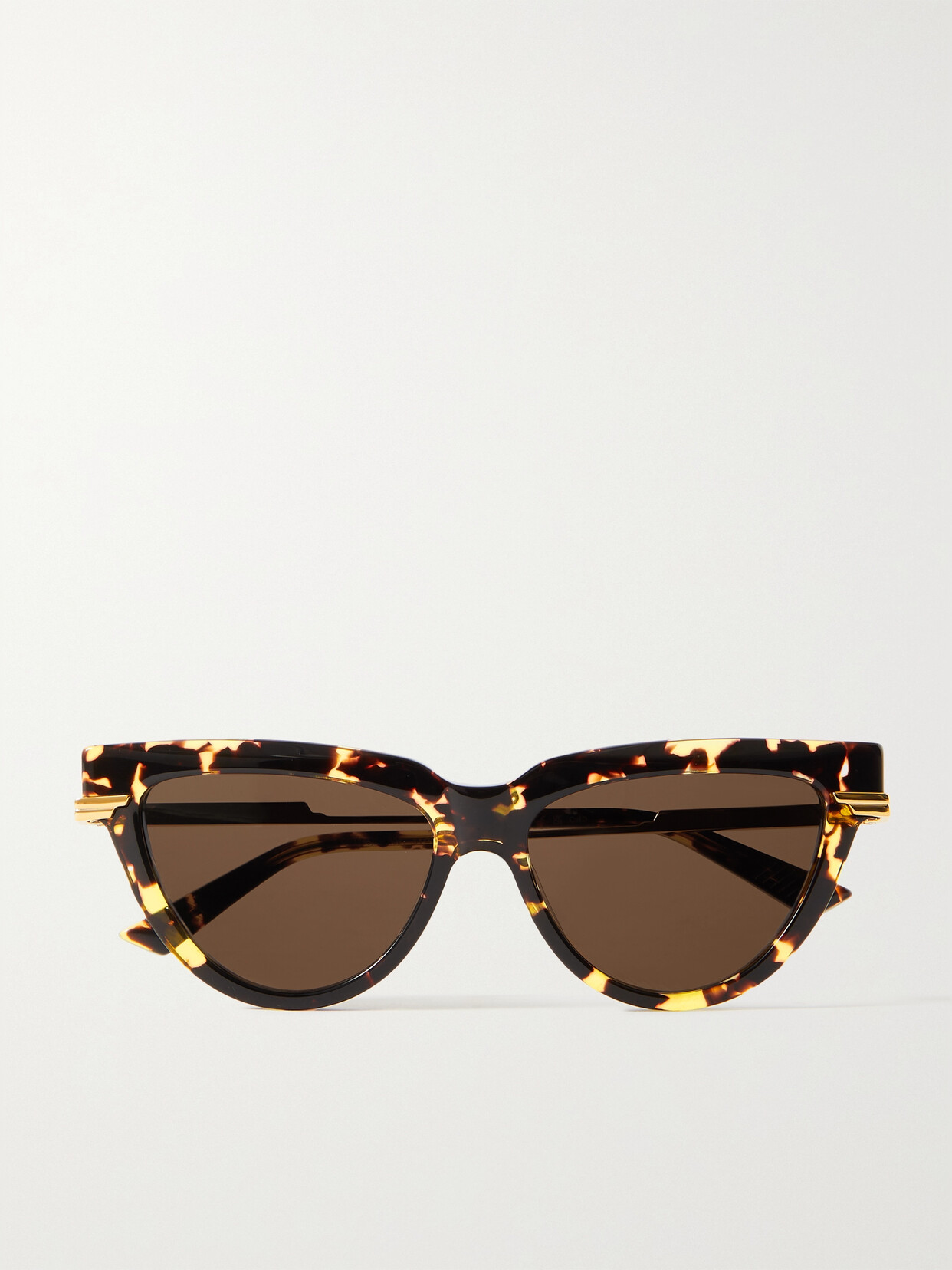 Bottega Veneta Eyewear - Cat-eye Tortoiseshell Recycled-acetate And Gold-tone Sunglasses - One size