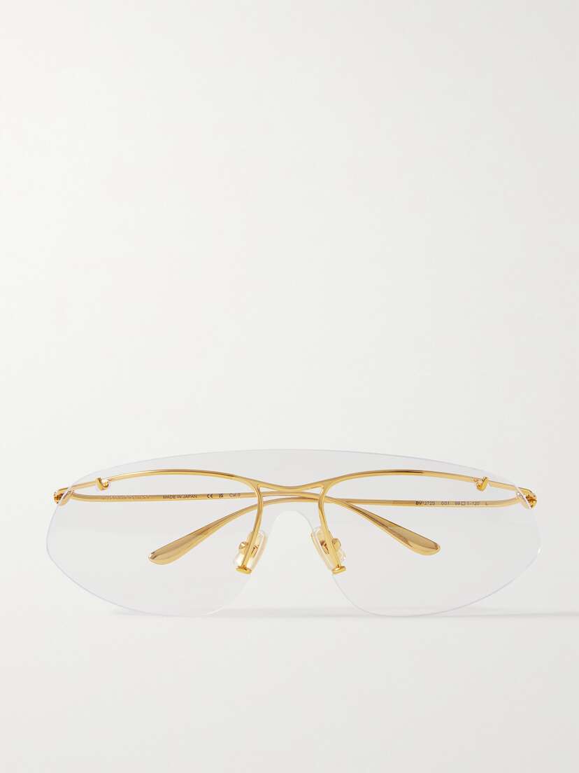 Bottega Veneta Eyewear Rimless D-frame Gold-tone Optical Glasses