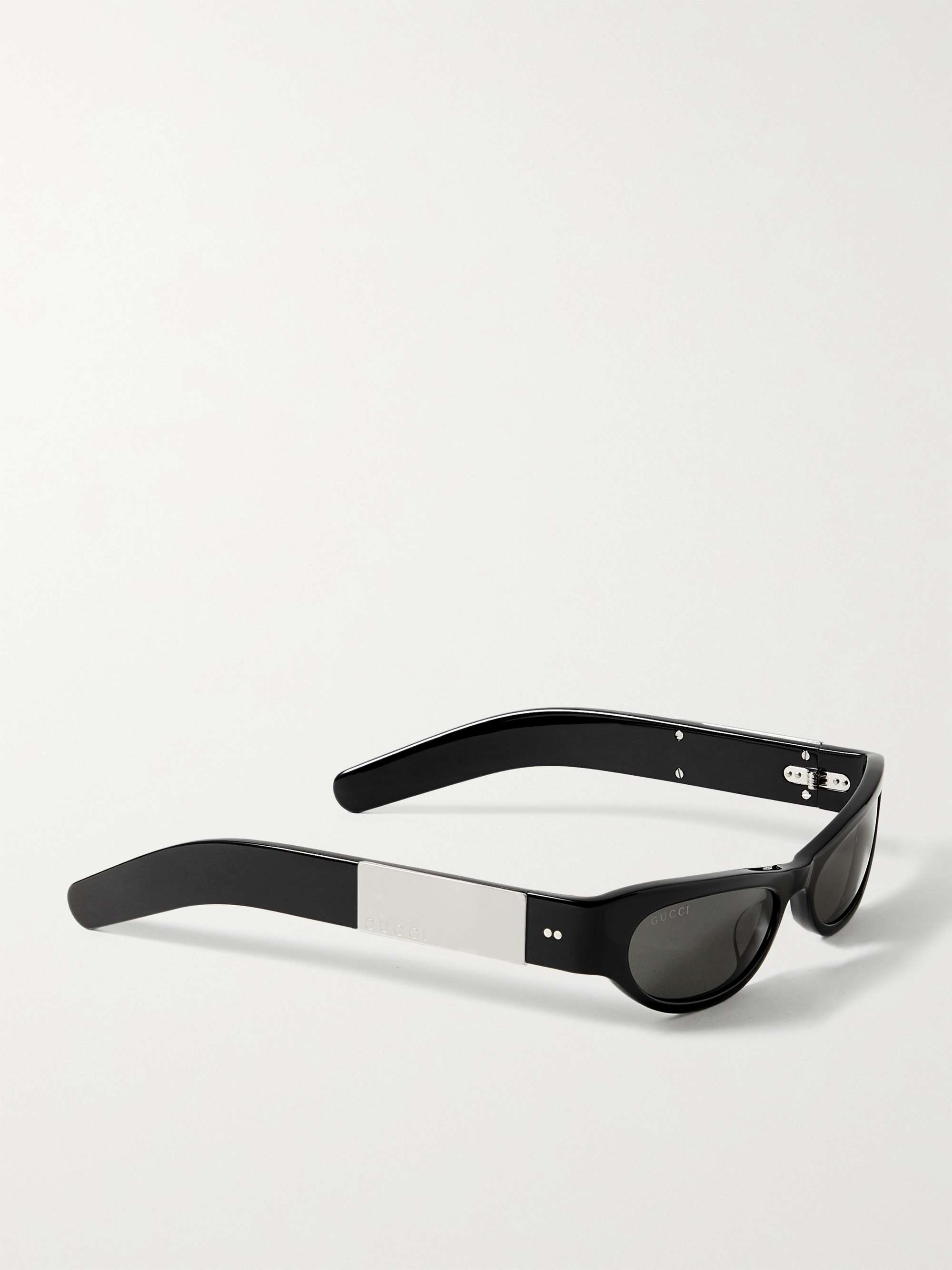 GUCCI EYEWEAR キャットアイ アセテート サングラス シルバー