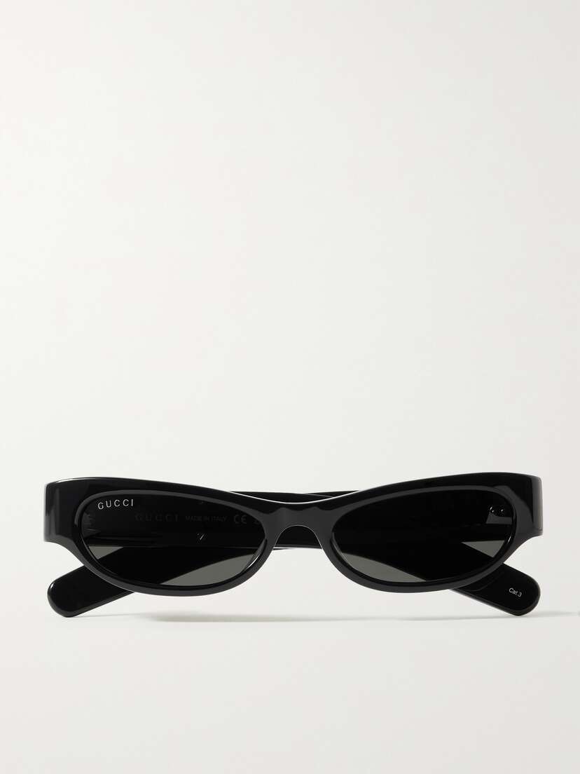 Gucci Eyewear Cat-eye Acetate And Silver-tone Sunglasses