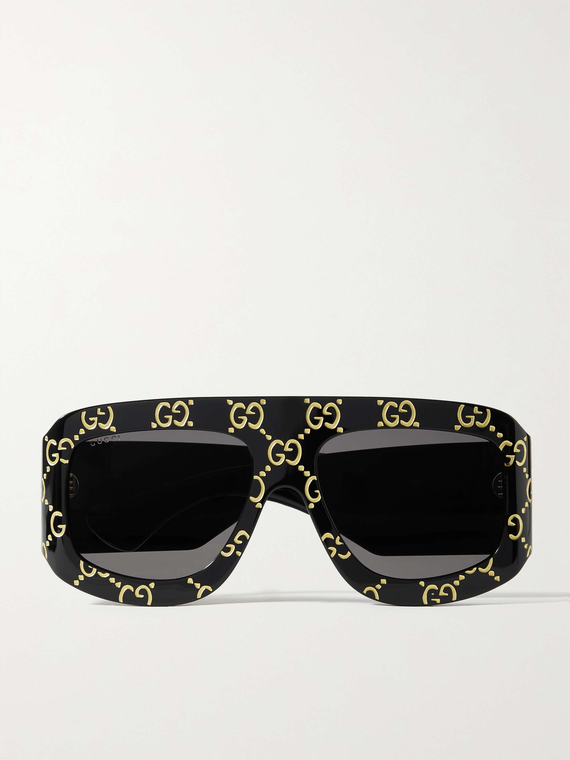 Gucci Eyewear - rectangular-frame Acetate Sunglasses - Black - One Size - Net A Porter