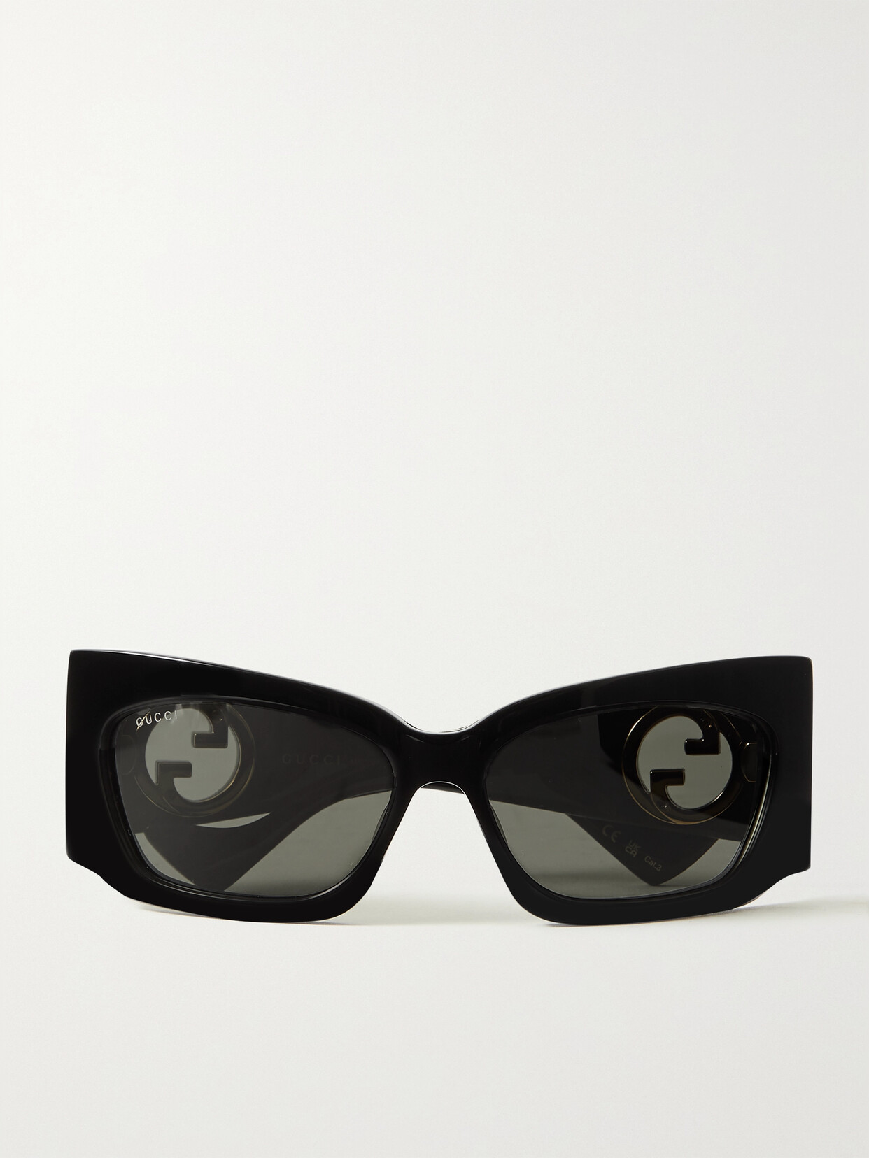 Gucci D-frame Acetate Sunglasses In Black
