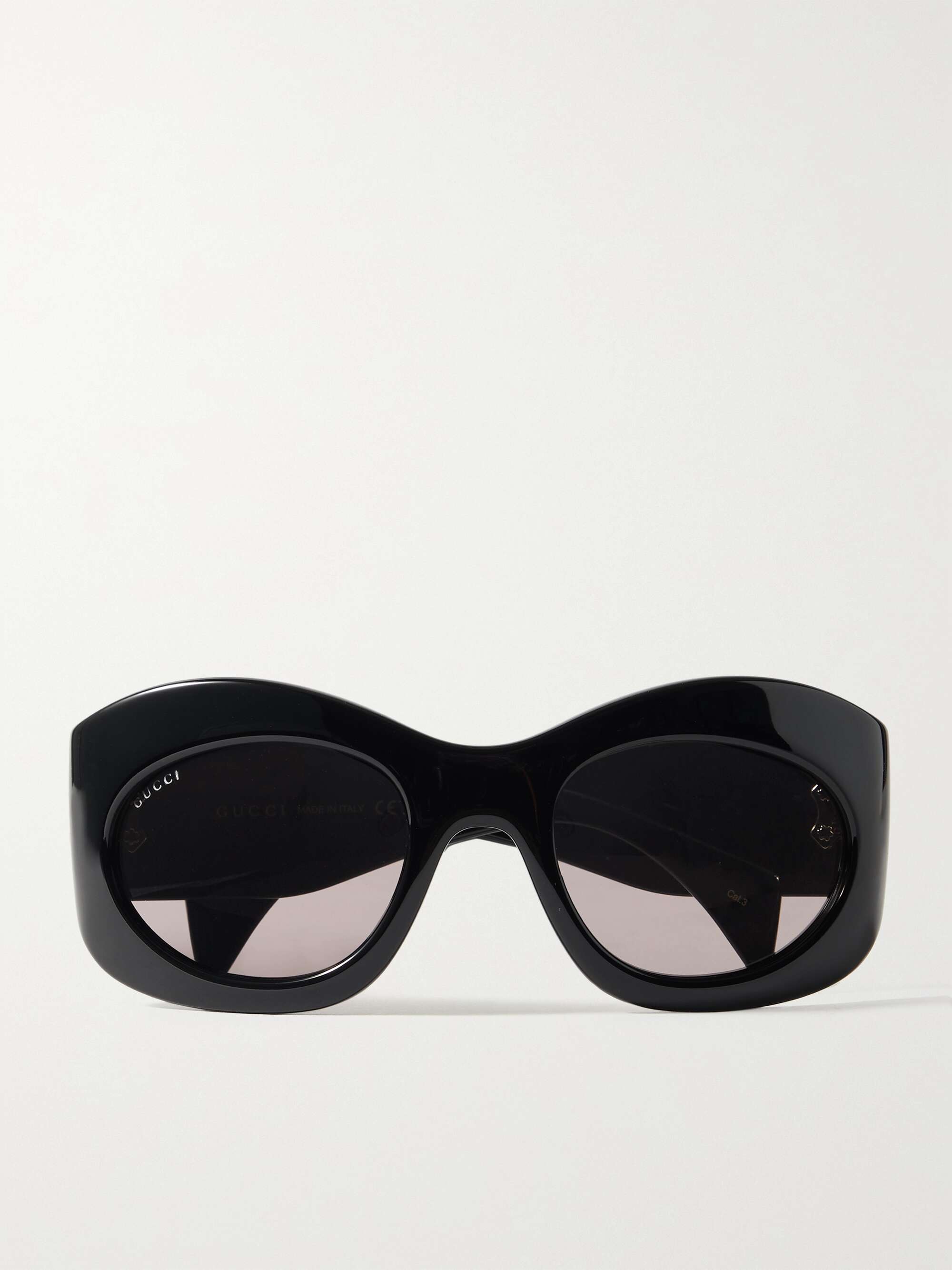 GUCCI EYEWEAR Oversized round-frame acetate sunglasses | NET-A-PORTER