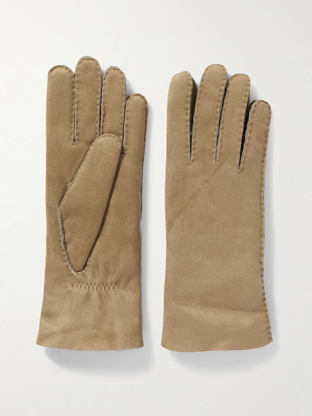 Agnelle - Denise Shearling Gloves - Neutrals