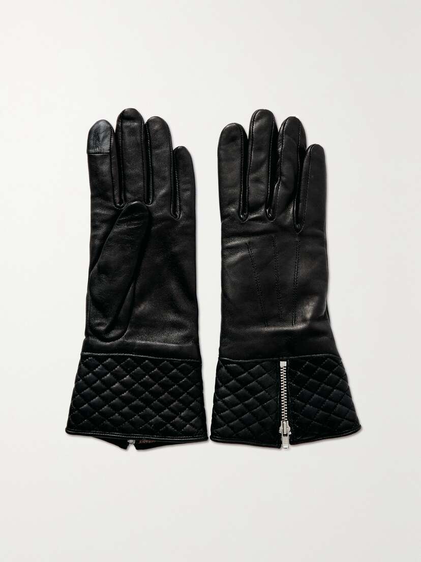 Agnelle Tess Quilted Leather Gloves