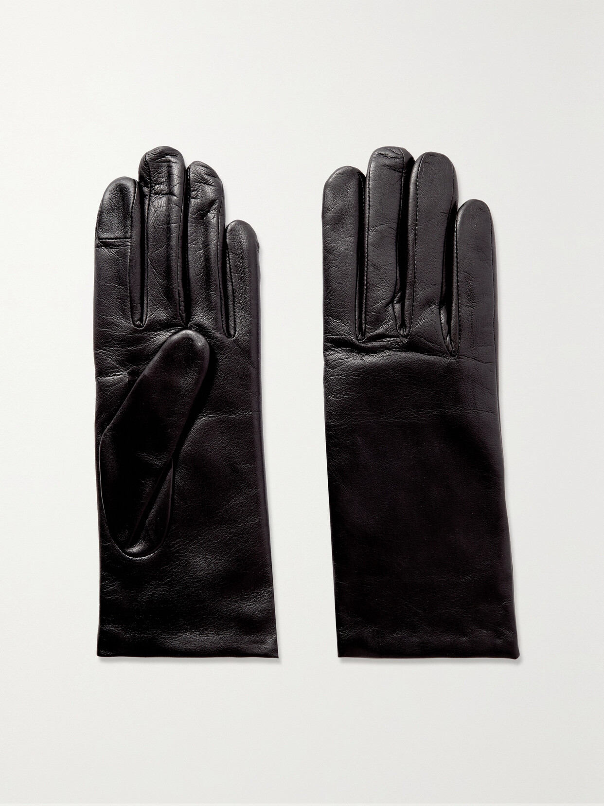 Agnelle - Ines Leather Gloves - Black