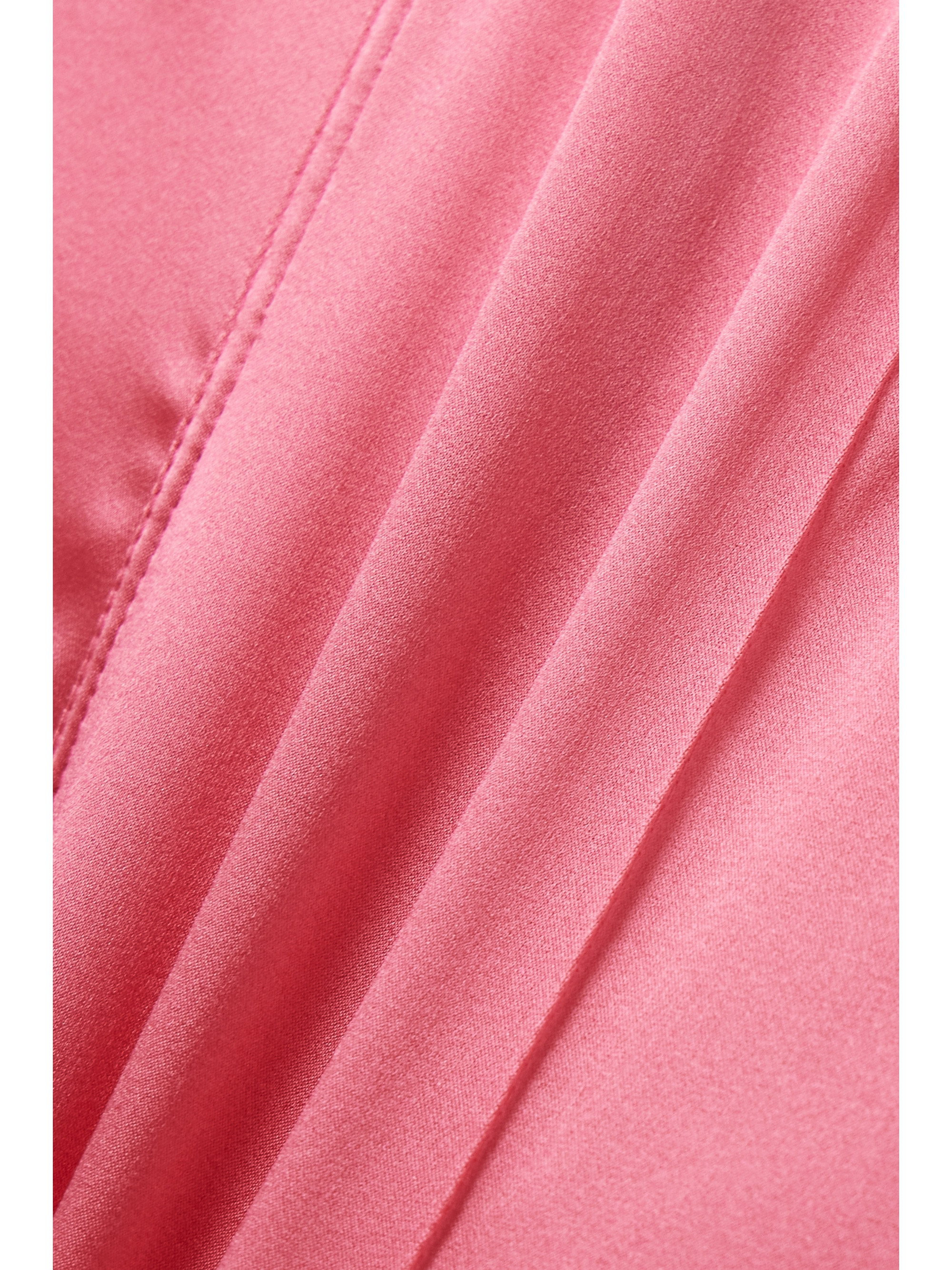 Tom Ford Jacquard-trimmed stretch-silk satin wide-leg pants