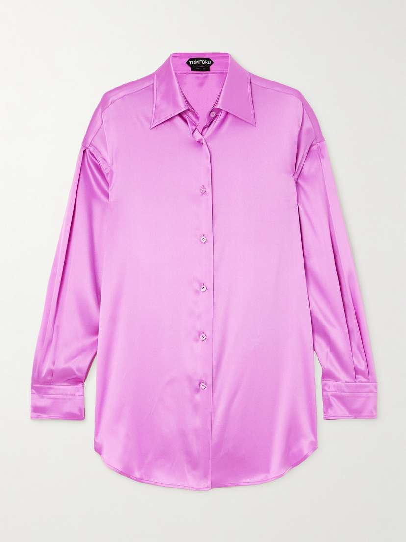 Tom Ford Oversized Stretch-silk Satin Shirt