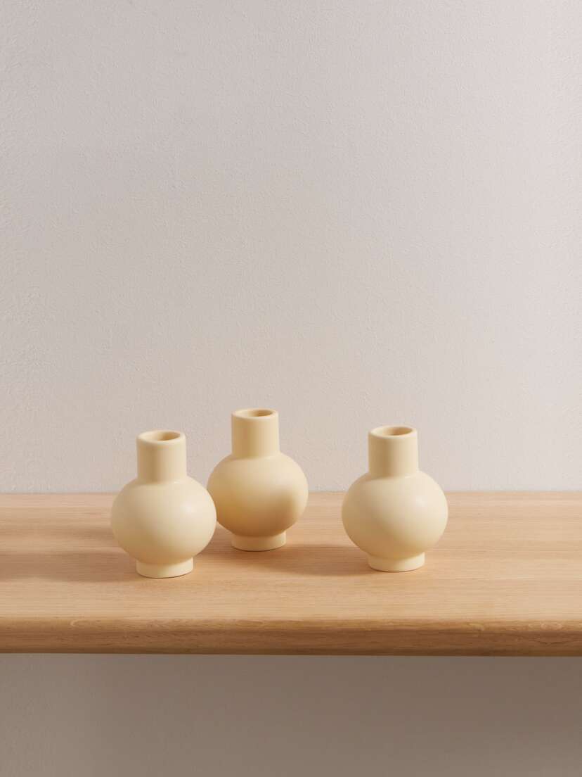 RAAWII Strøm Mini Set Of Three Earthenware Vase