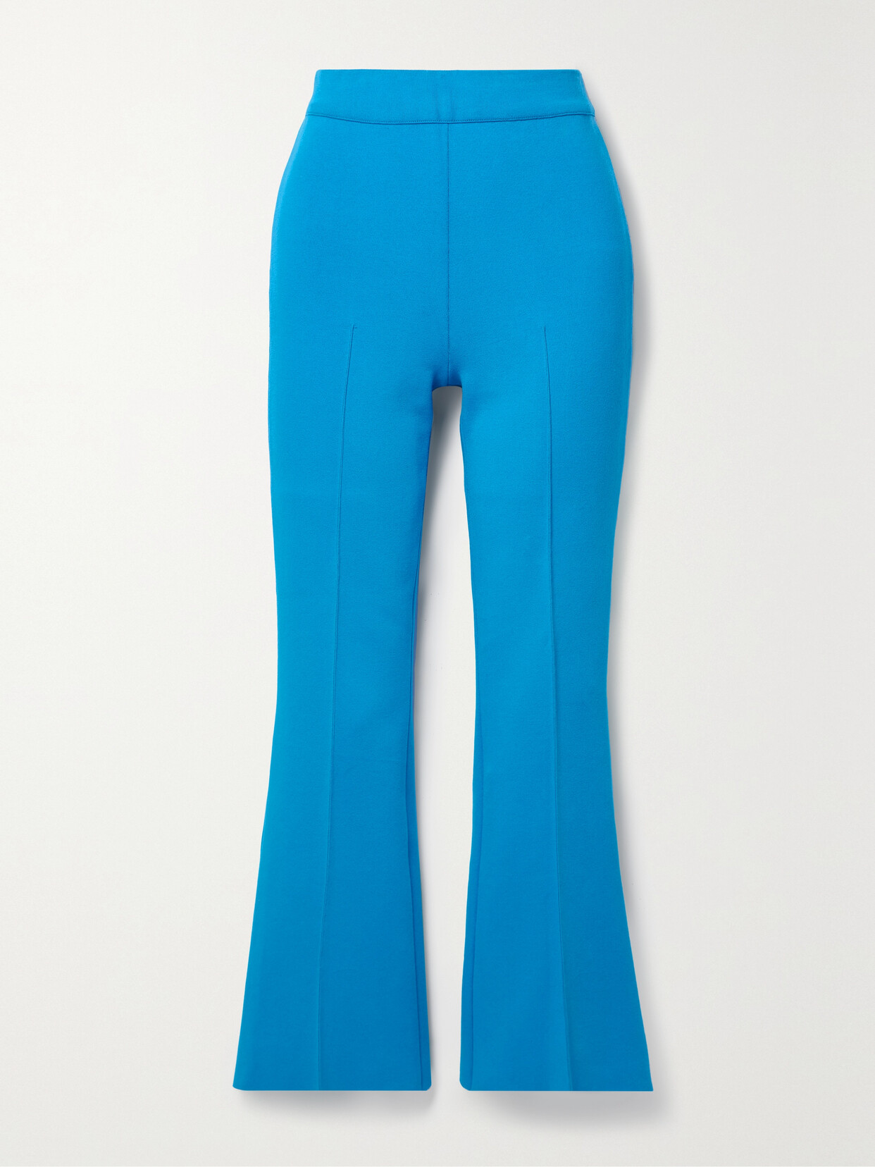 High Sport Kick Cotton-blend Straight-leg Pants In Royal Blue