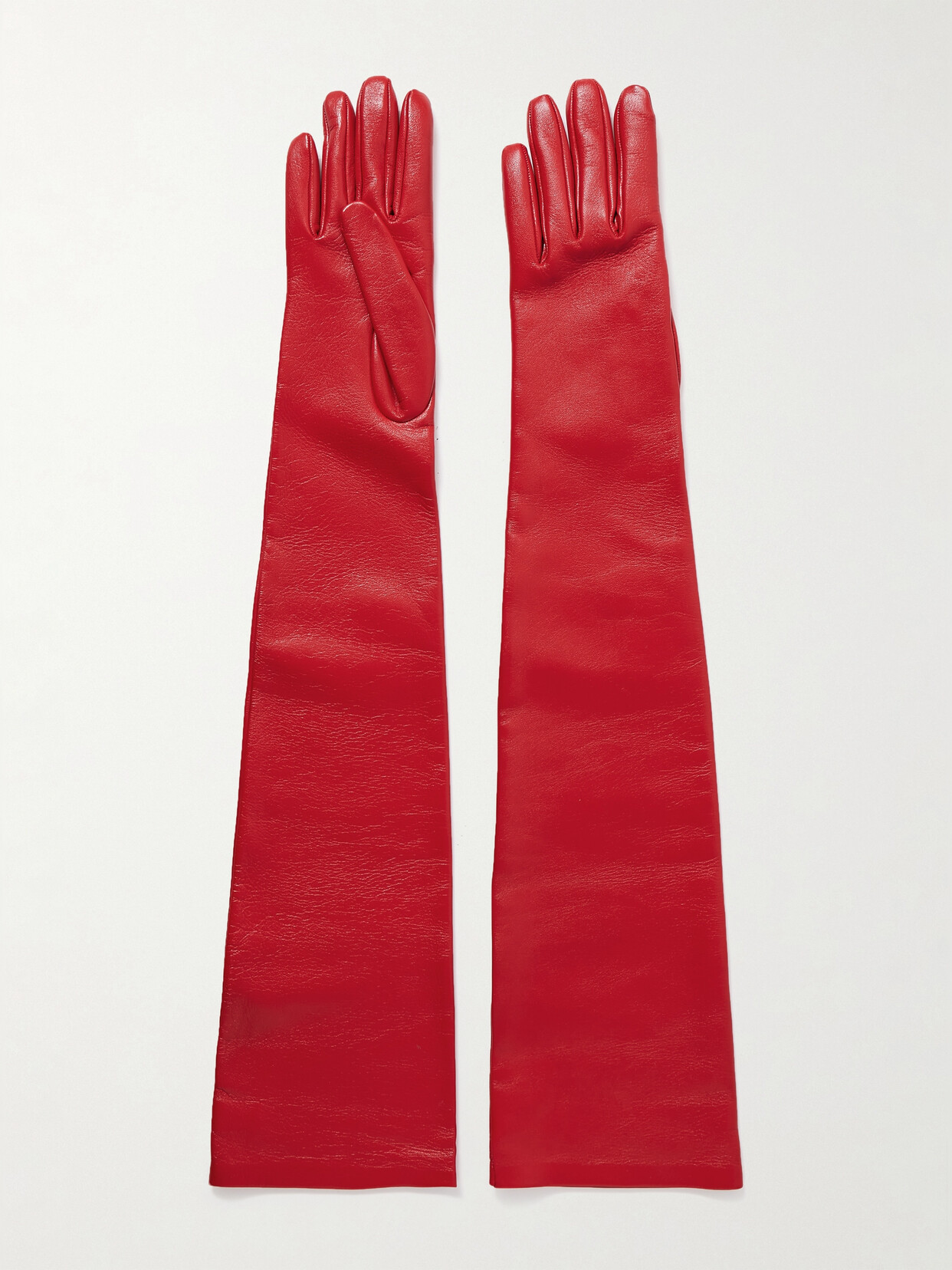 Shop The Row Simon Leather Gloves In Red