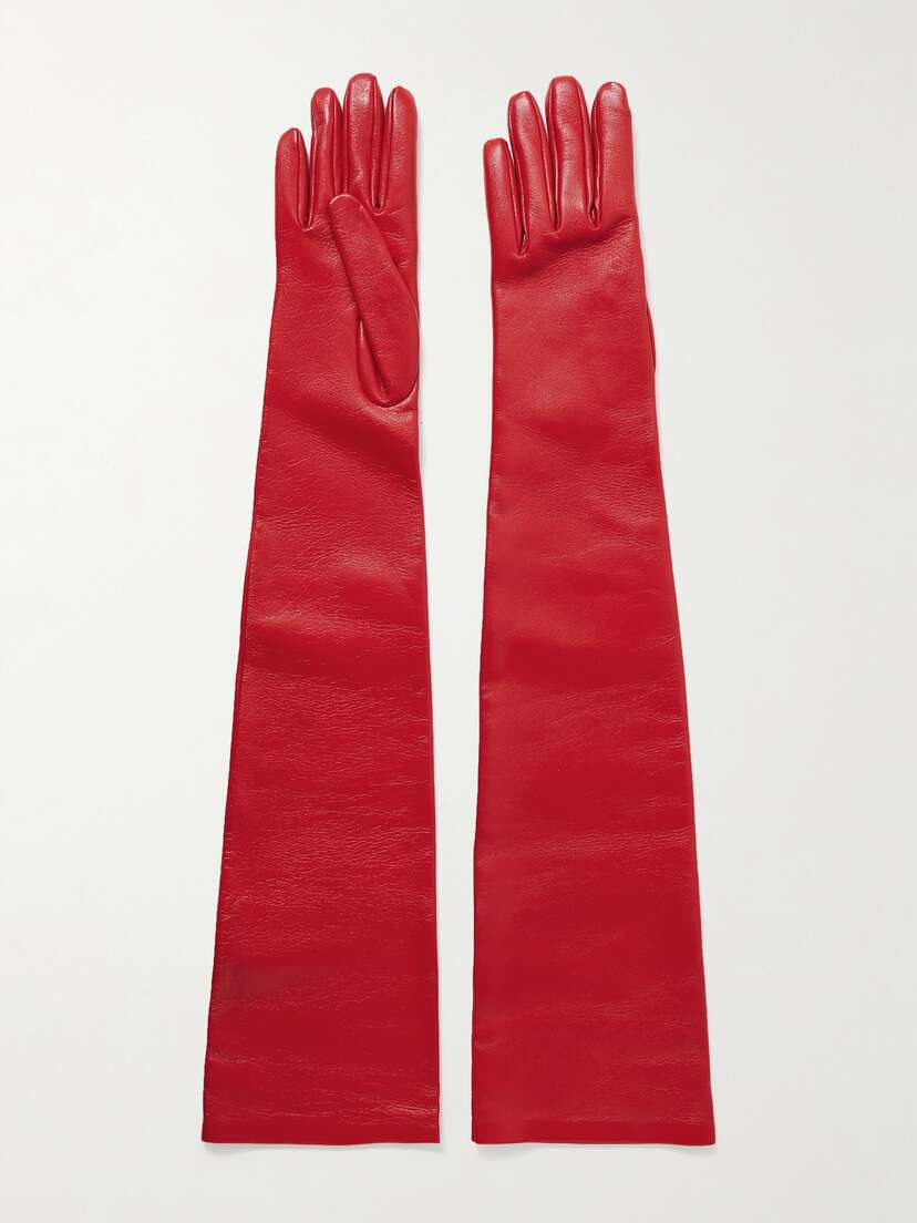 The Row imon Leather Gloves