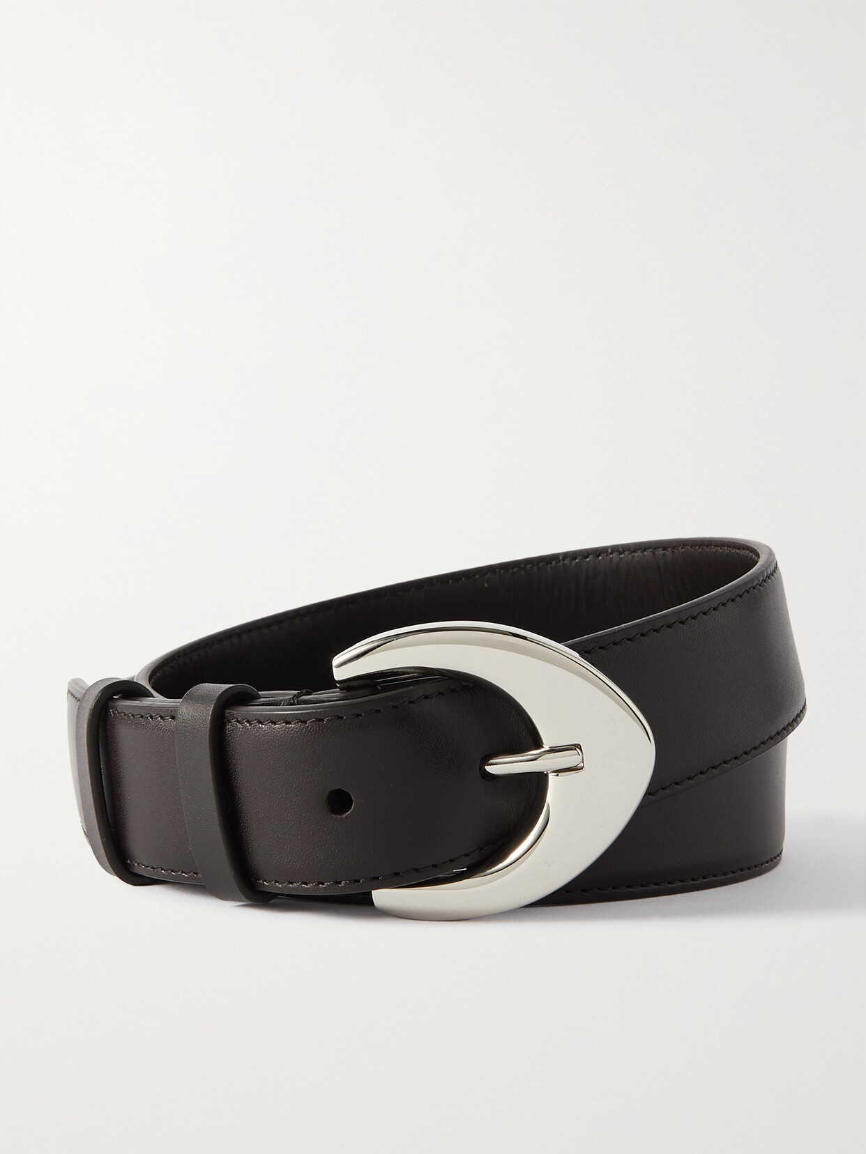 The Row - Arrow Leather Waist Belt - Brown