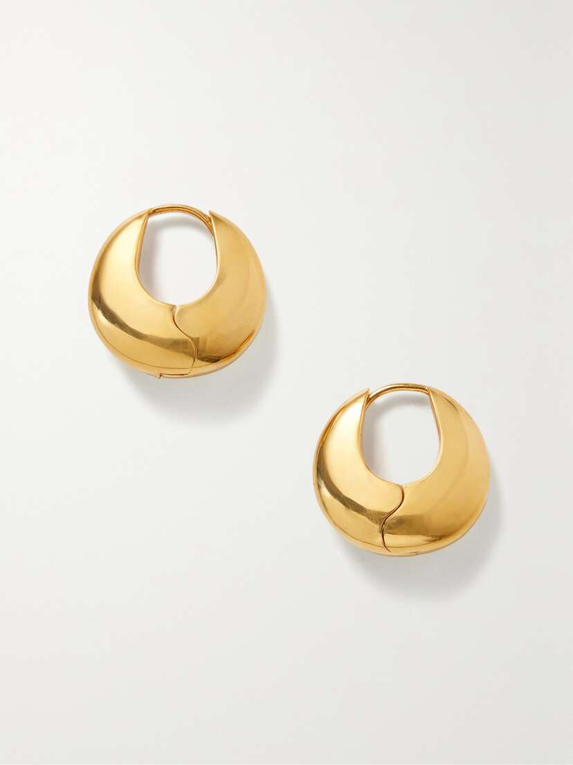 Sophie Buhai + Net Sustain Bialy Large Gold Vermeil Hoop Earrings