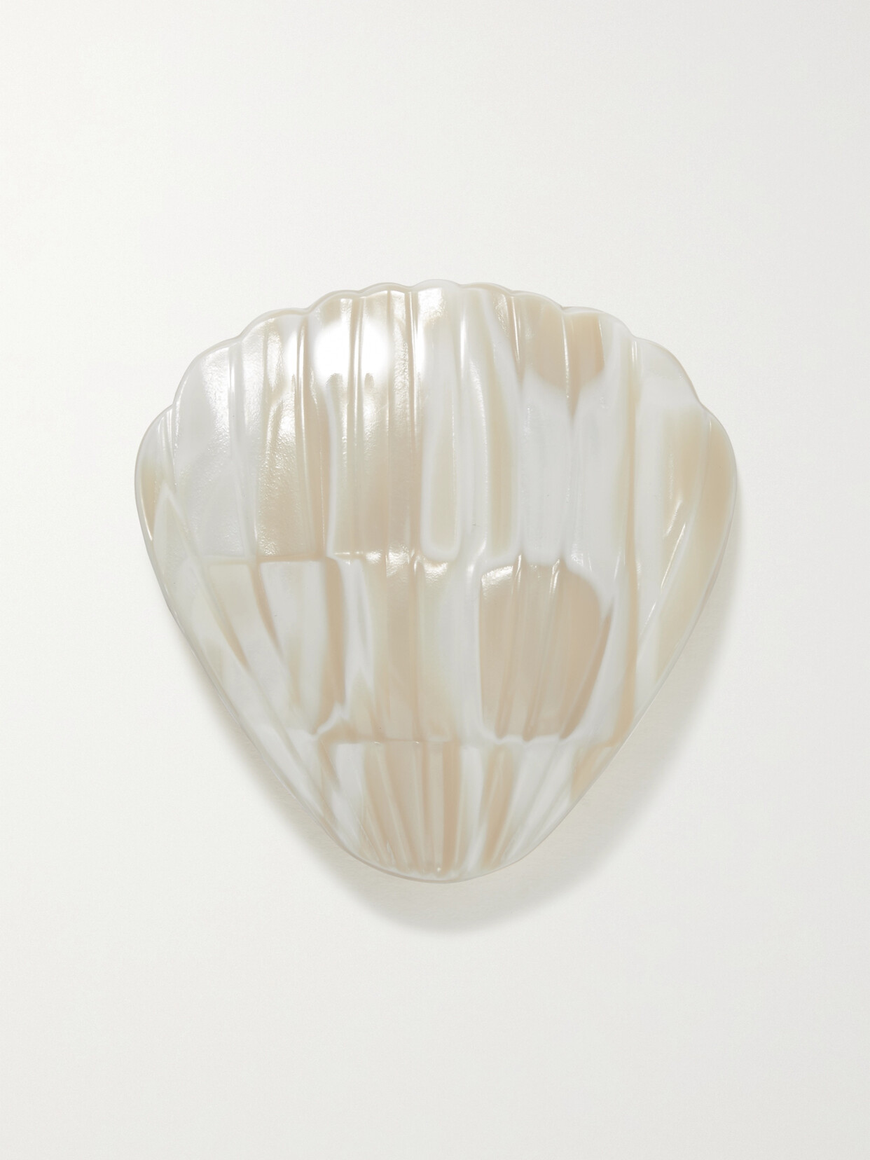 Sophie Buhai - Fan Shell Acetate Hair Clip - White