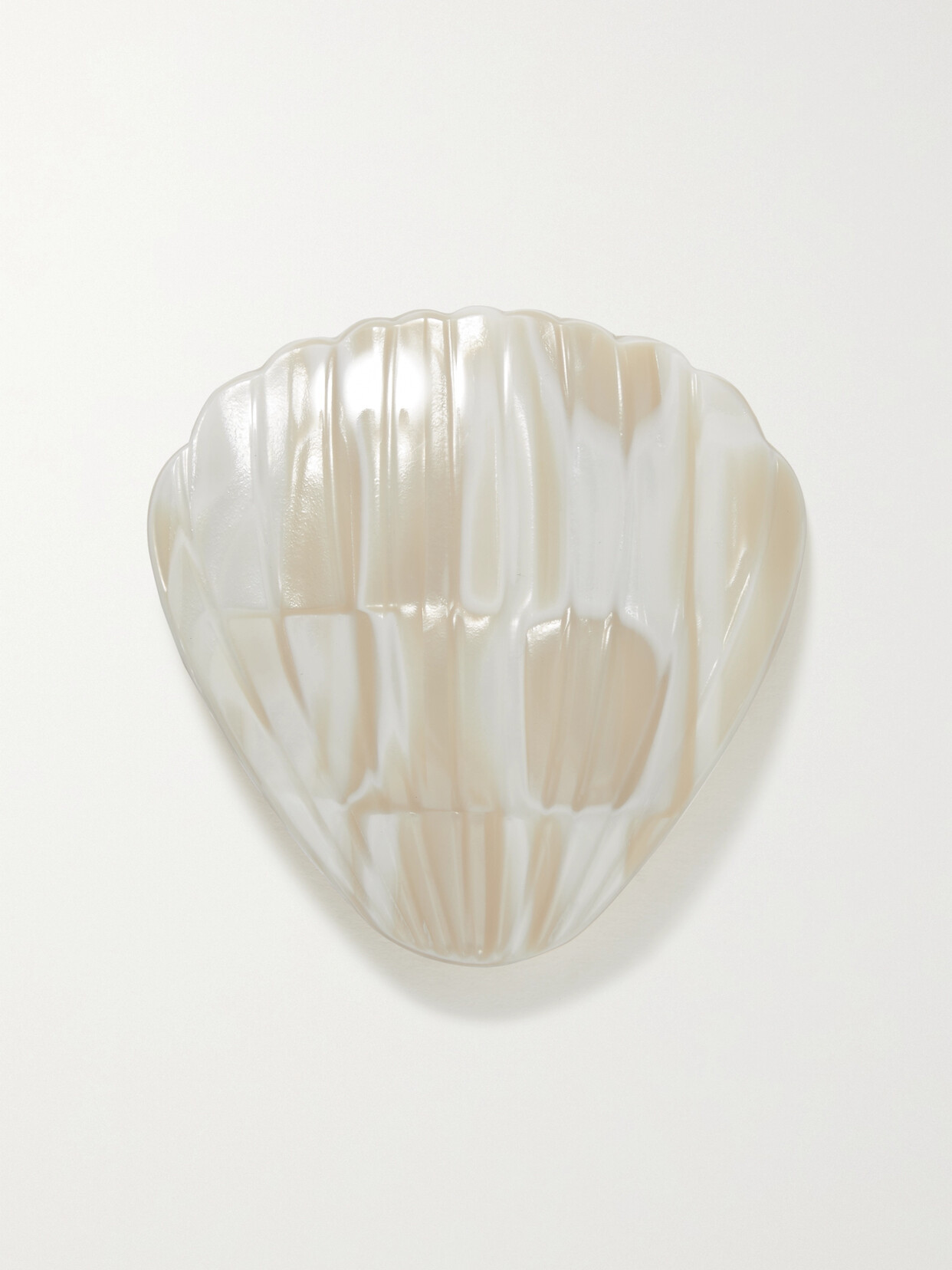 Sophie Buhai Fan Shell Acetate Hair Clip In White