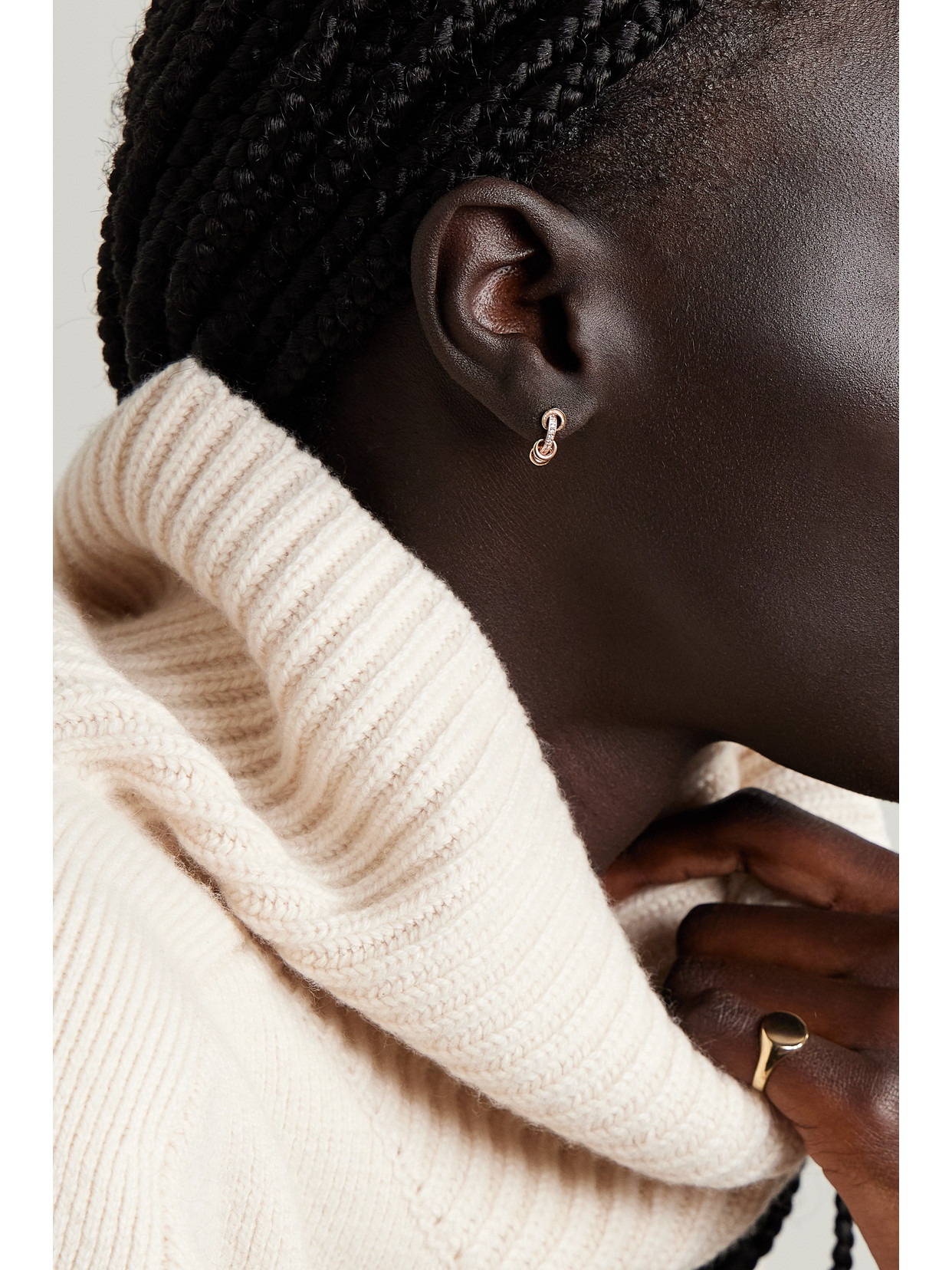 Loren Stewart 14-karat Gold Crystal Hoop Earrings In Gold