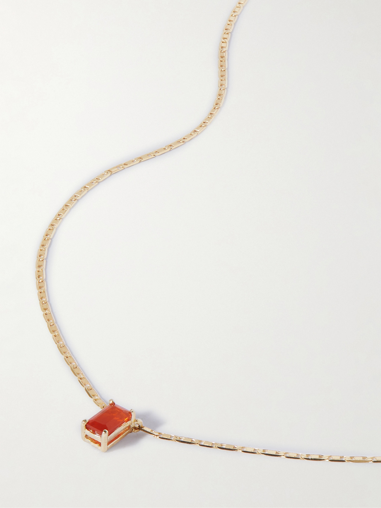 Loren Stewart - Valentino 14-karat Gold Opal Necklace - Orange