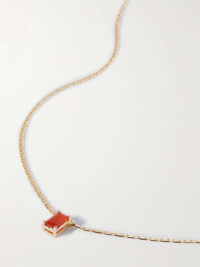 Loren Stewart + Net Sustain Valentino 10-karat Recycled Gold Opal Necklace