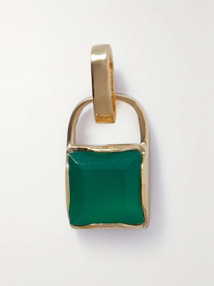 Loren Stewart + Net Sustain Gemstone Padlock 14-karat Recycled Gold Onyx Pendant