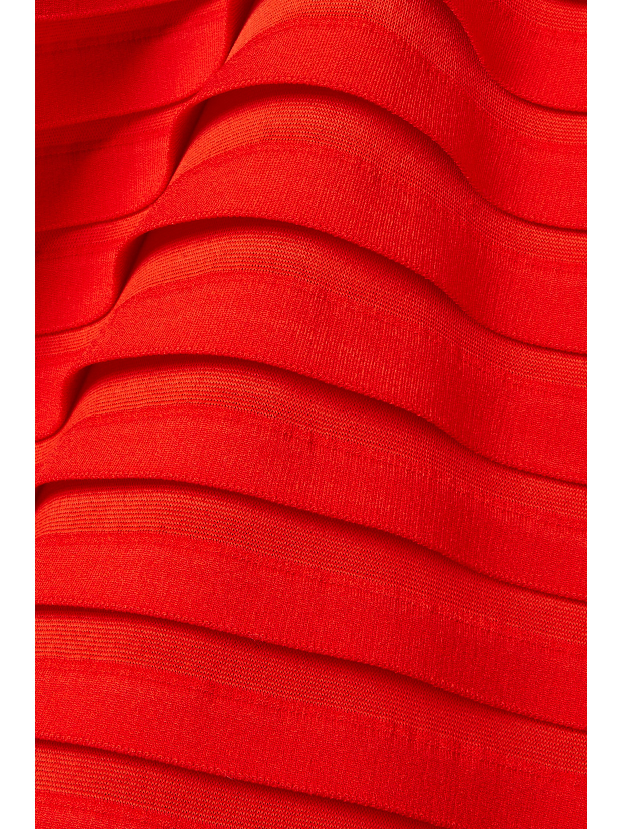 Alaïa Layered Knitted Maxi Dress In Red