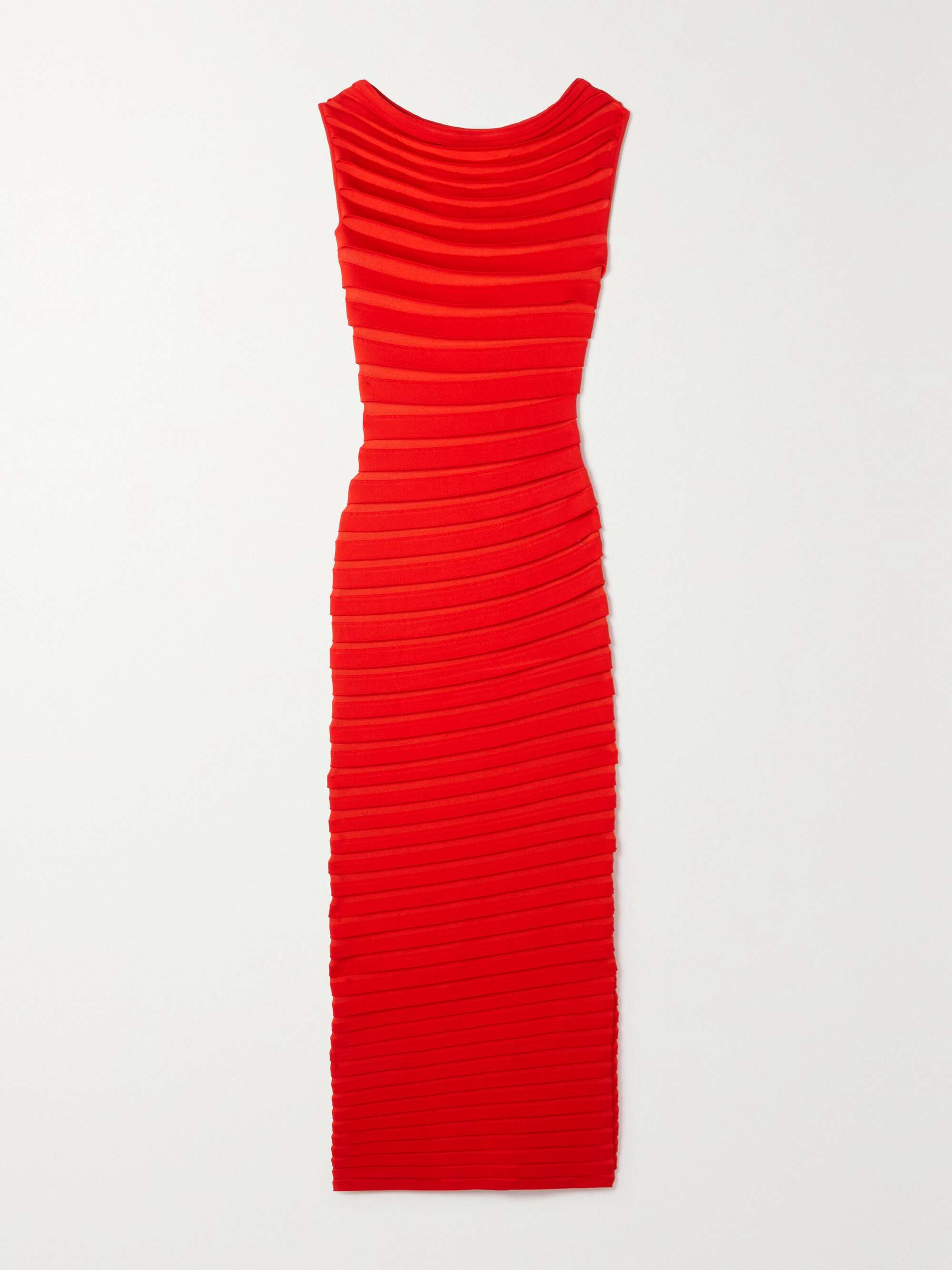 ALAÏA Layered knitted maxi dress NETAPORTER
