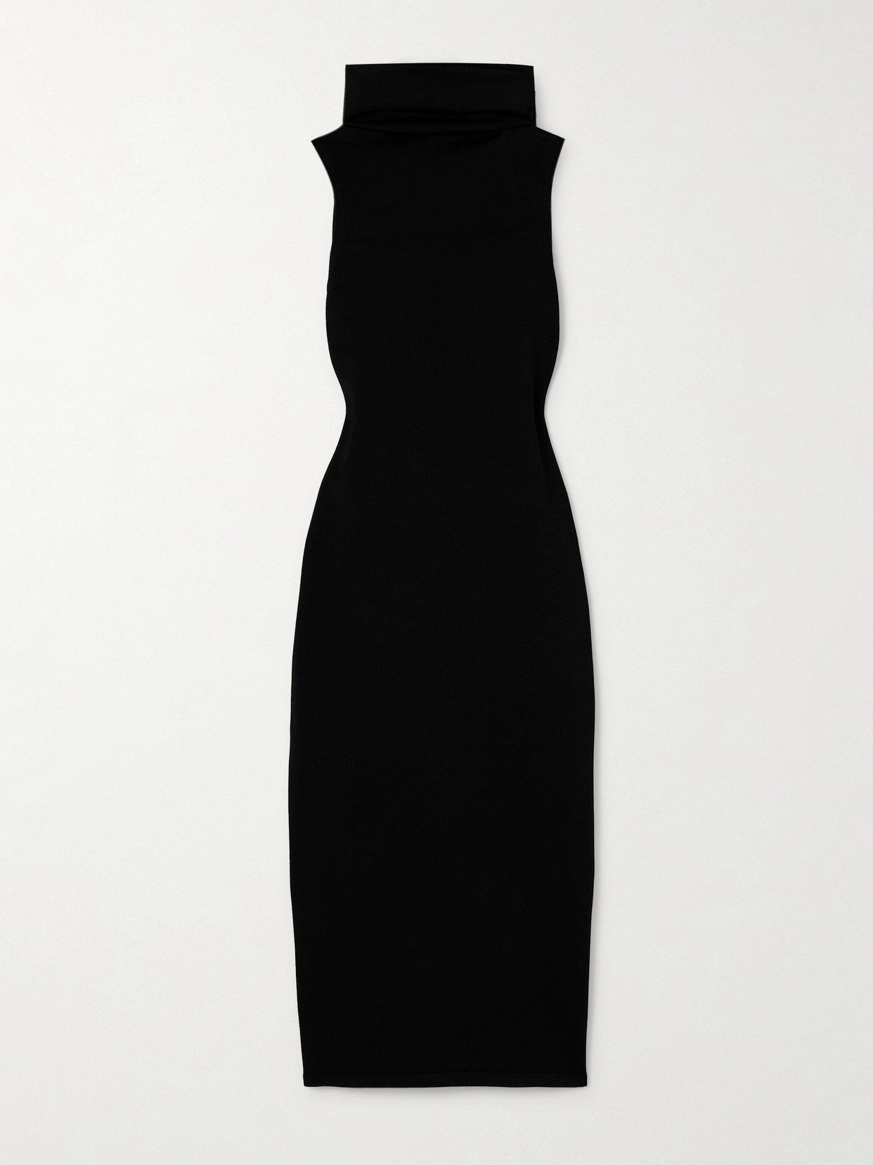 Alaïa Hooded Stretch-knit Dress In Black