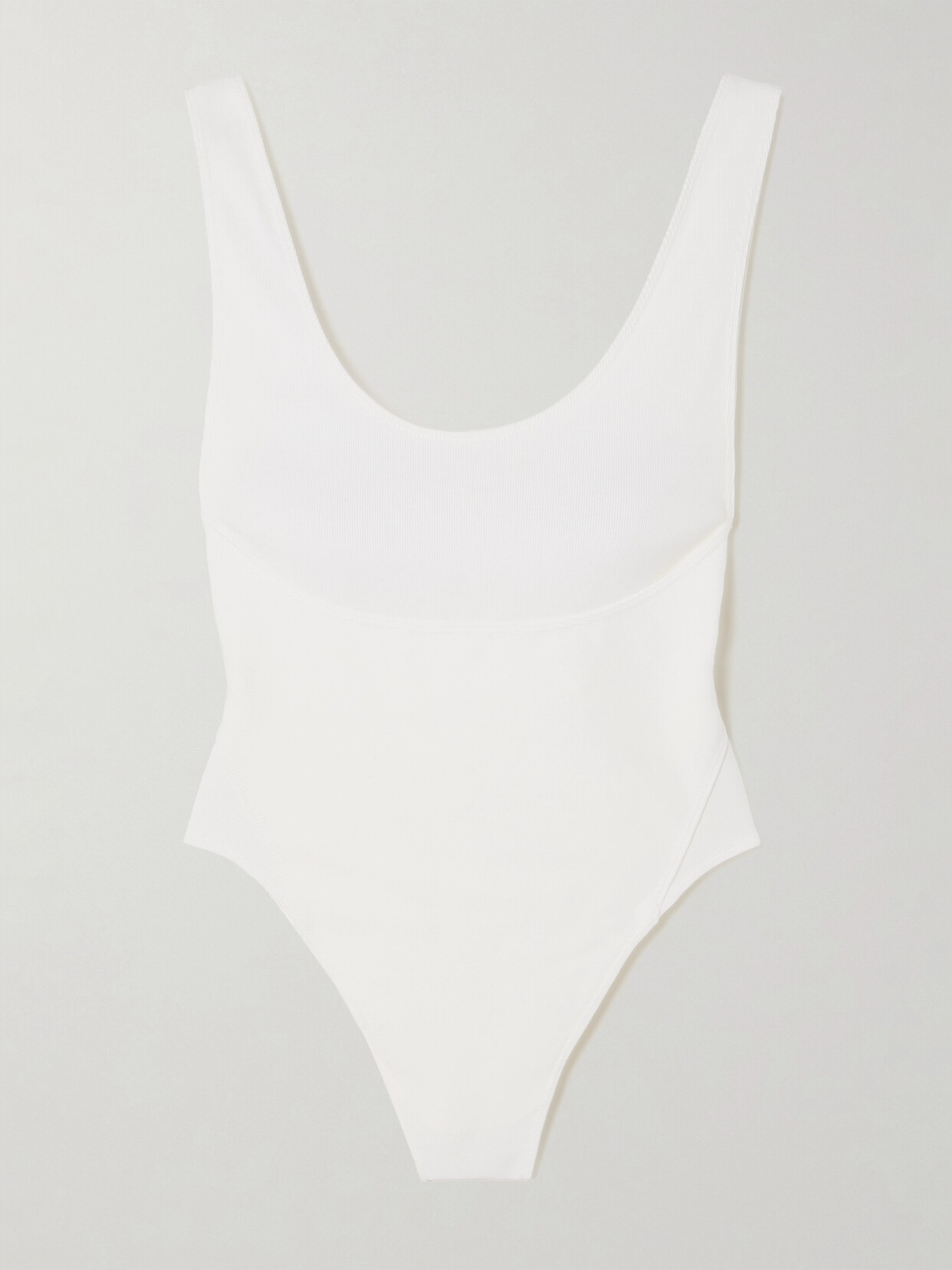 Alaïa Open-back Cotton-jersey Bodysuit In White