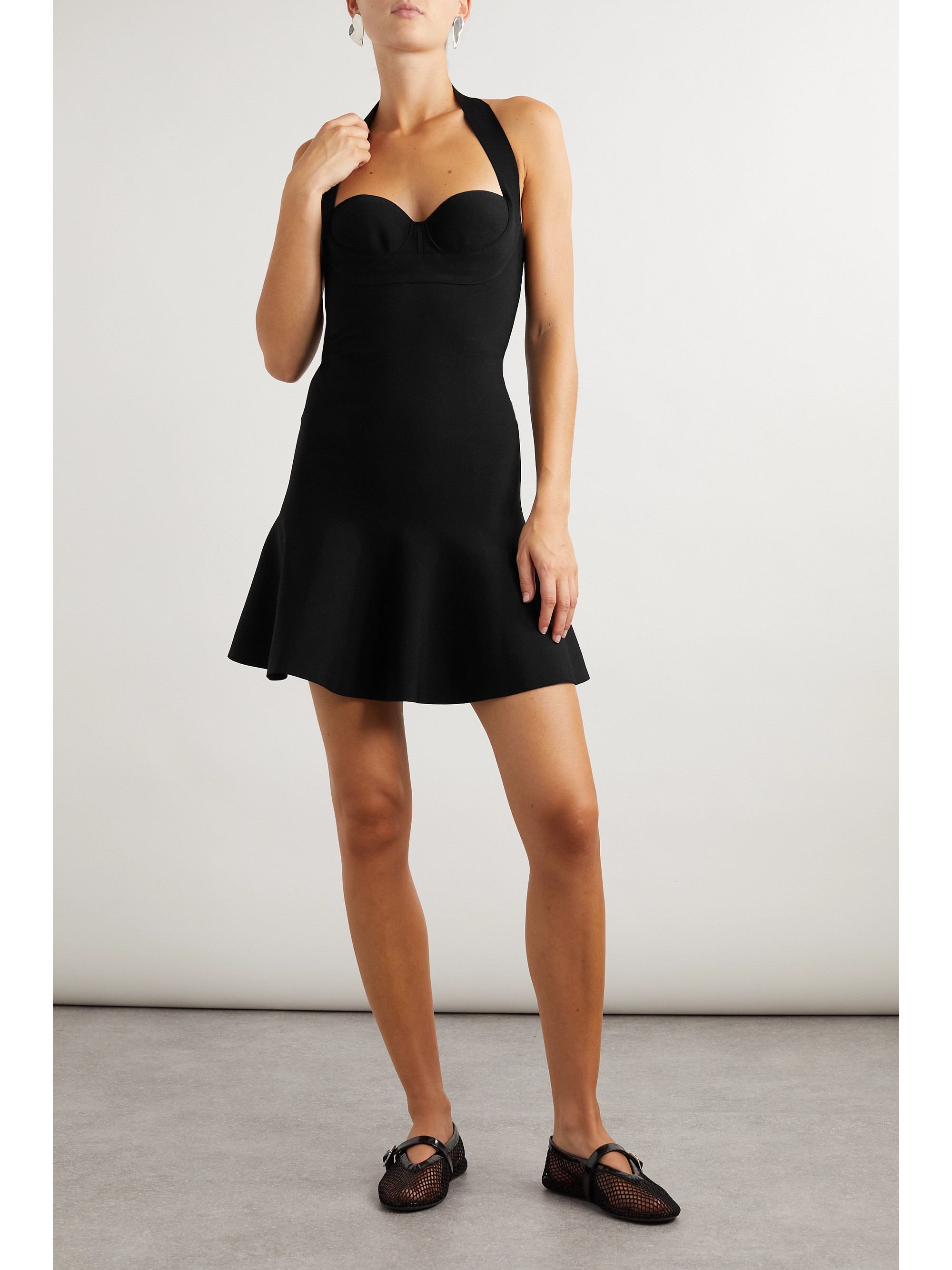 Alaïa Knitted halterneck mini dress