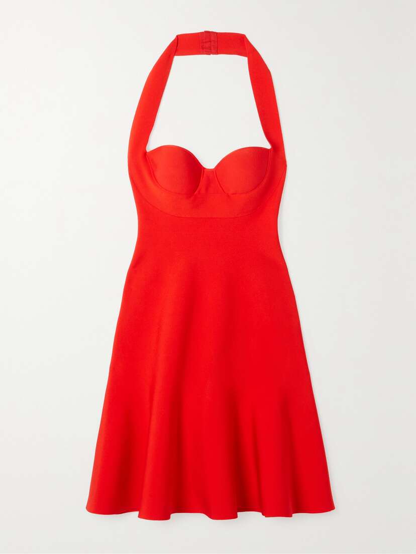 Alaïa Knitted Halterneck Mini Dress