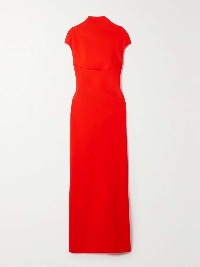 Alaïa Open-back Stretch-jersey Midi Dress