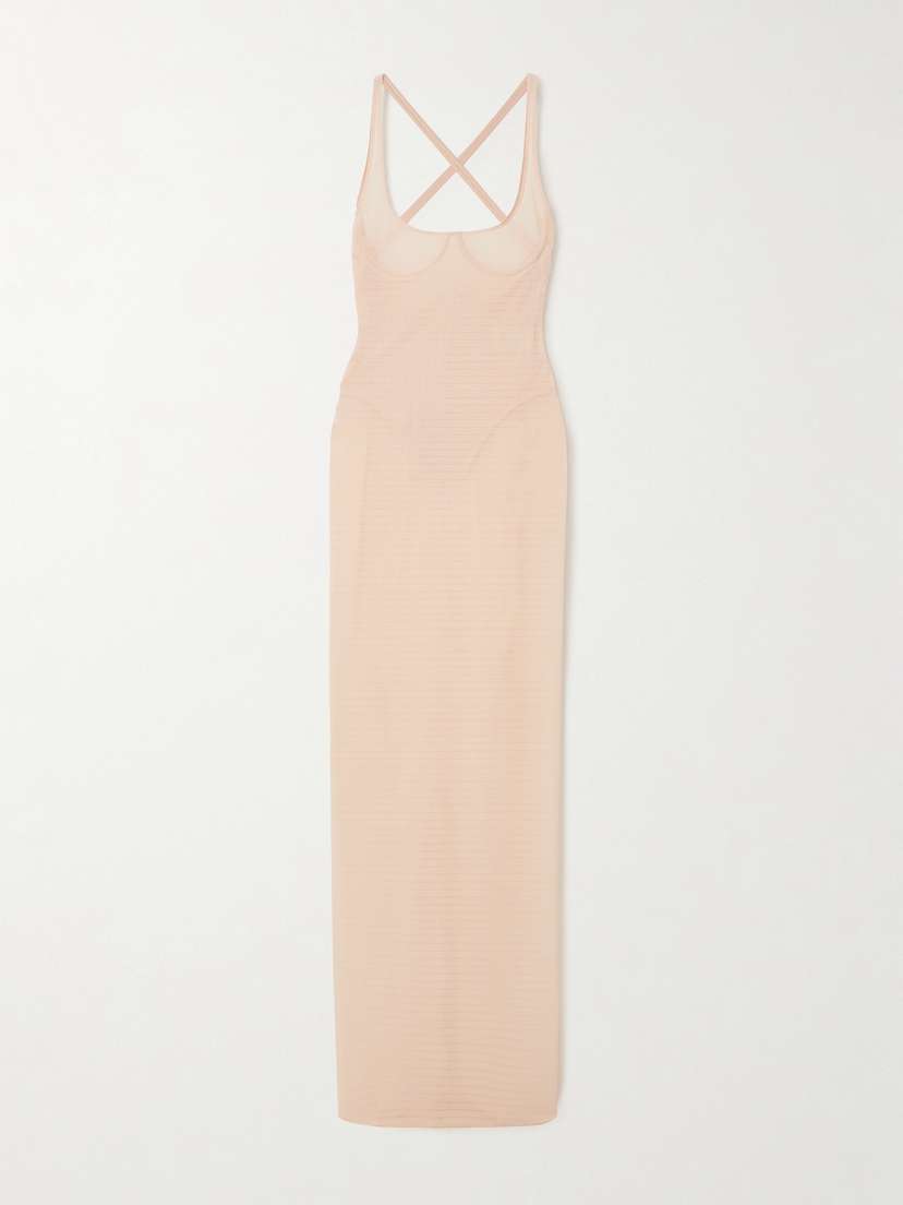 Alaïa Stretch-tulle Maxi Dress