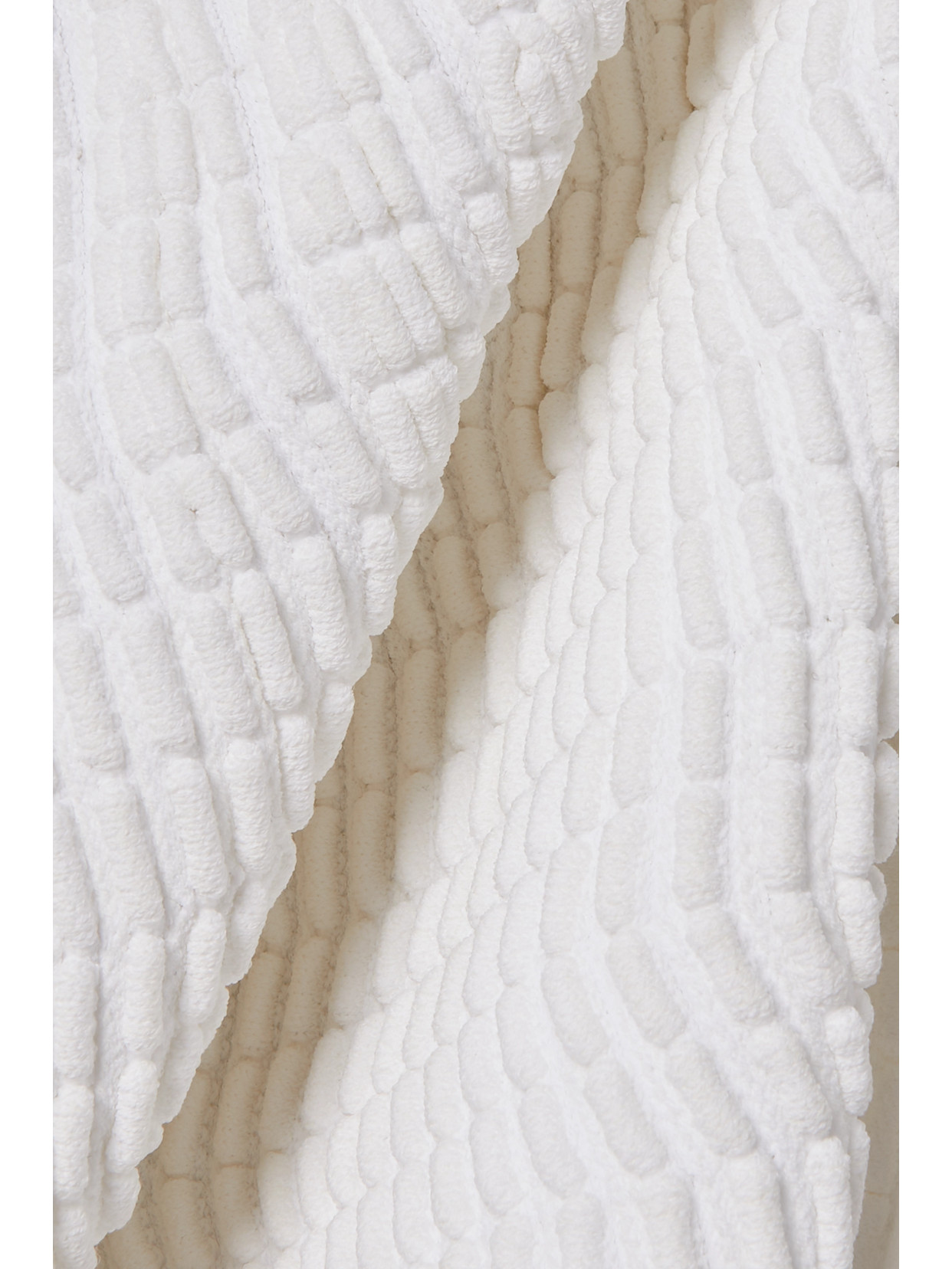 Alaïa Flared Skater Mini Dress With Lace Detail In White