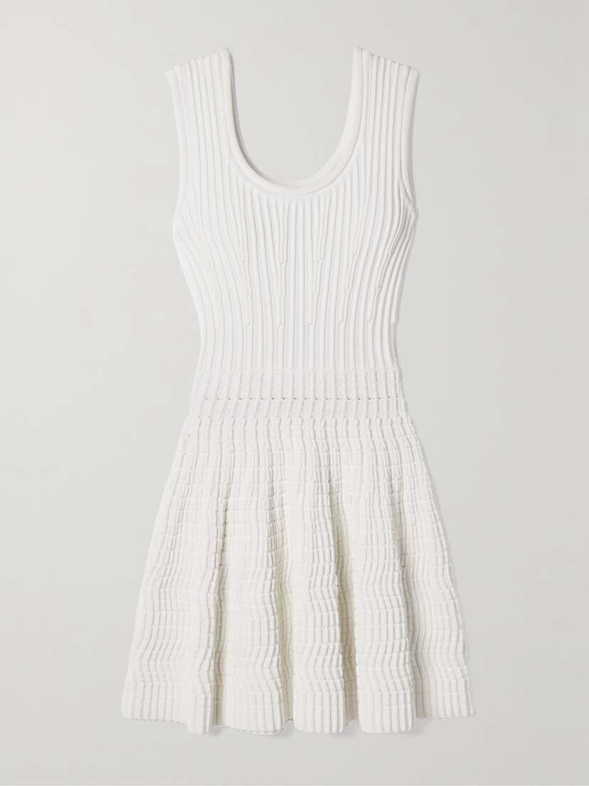 Alaïa Ribbed Stretch-knit Mini Dress