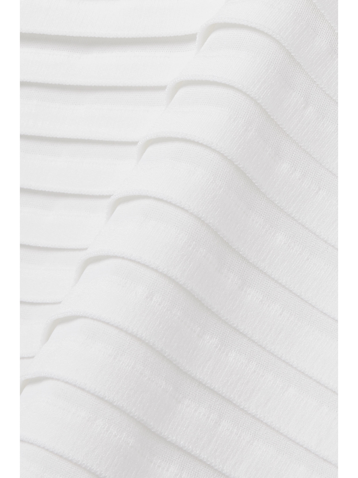ALAÏA LAYERED STRETCH-KNIT MIDI SKIRT