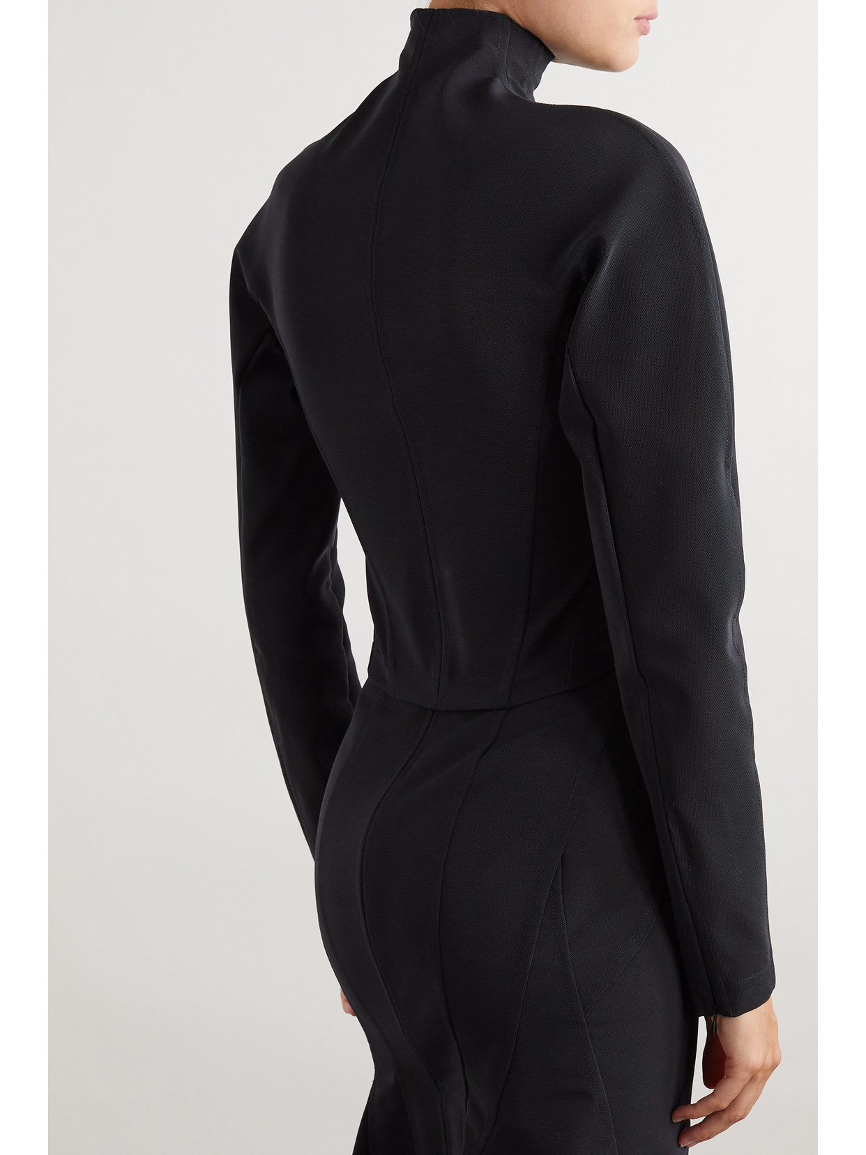 Alaïa High-necked Casual Jacket In Black