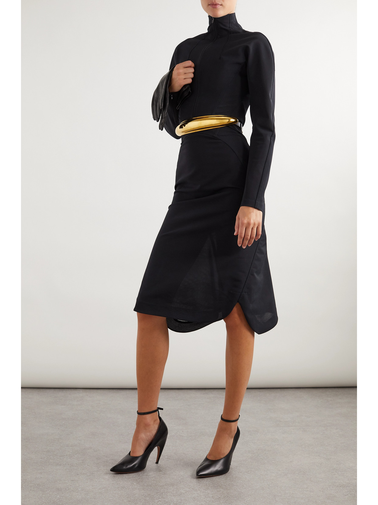 Alaïa High-necked Casual Jacket In Black