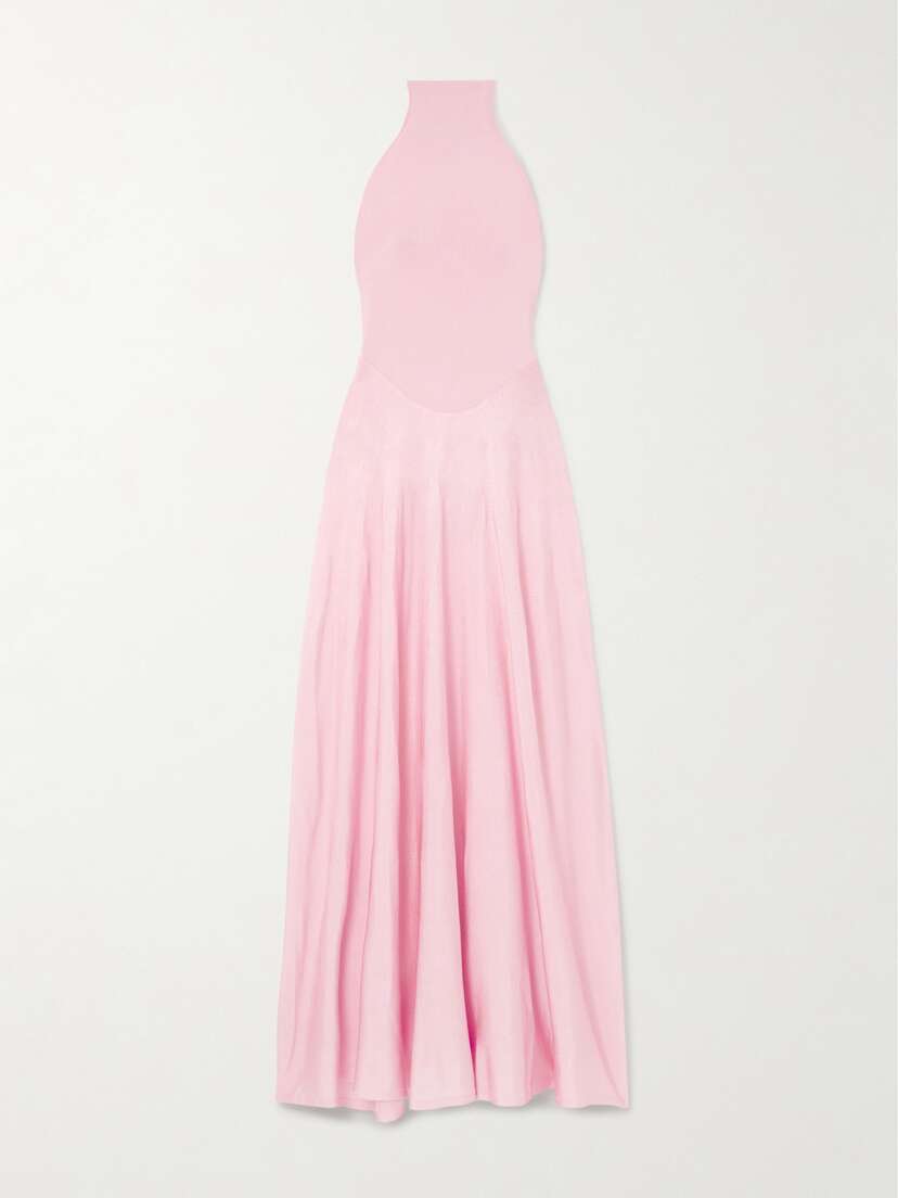 Alaïa Sleeveless Turtleneck Jersey Maxi Dress