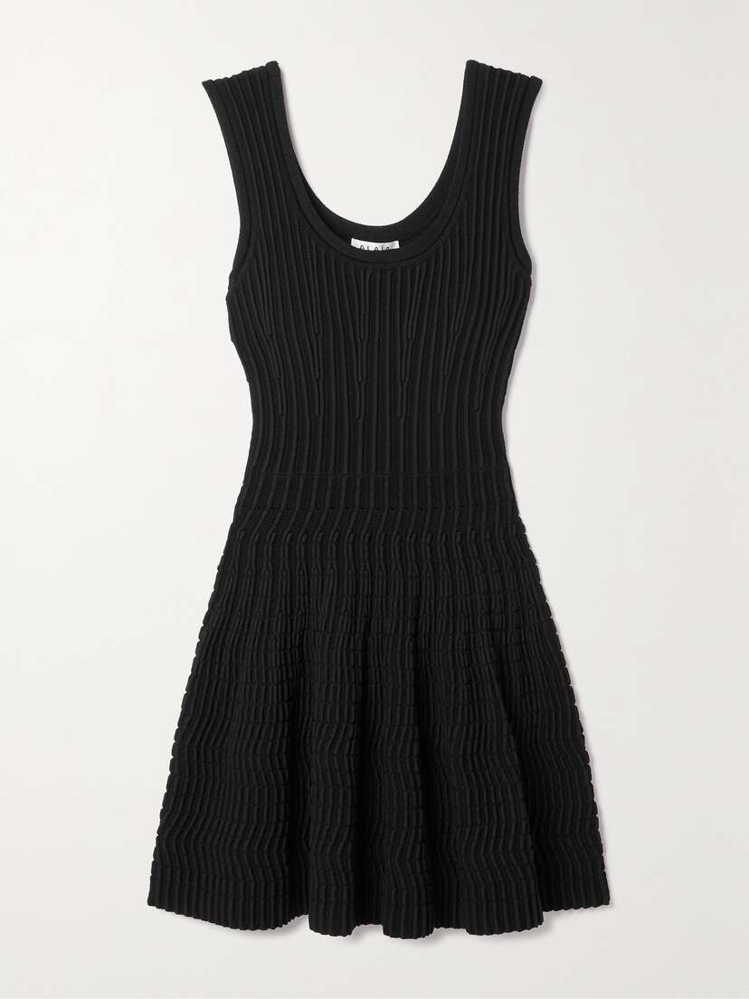 Alaïa Ribbed Stretch-knit Mini Dress