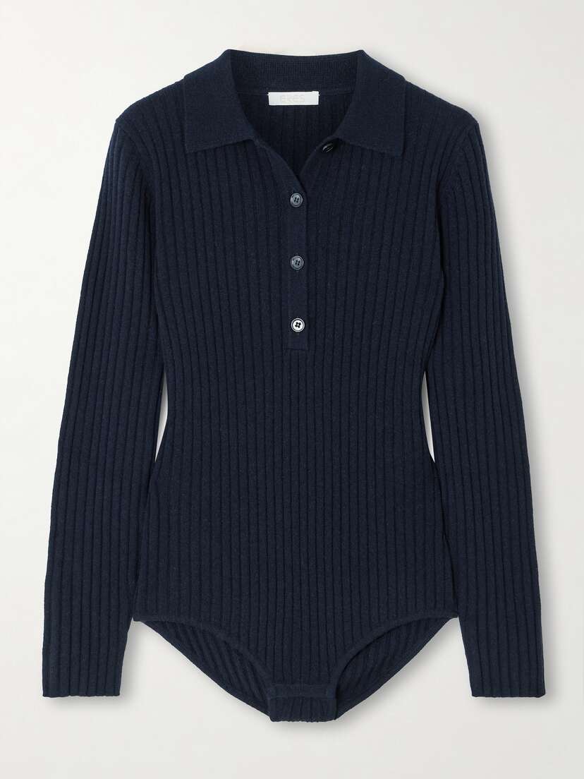 Eres Cocon Ribbed Wool And Cashmere-blend Bodysuit