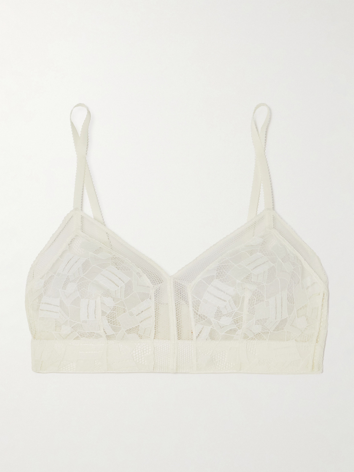 Eres - Celeste Merveille Stretch-lace Soft-cup Triangle Bra - White