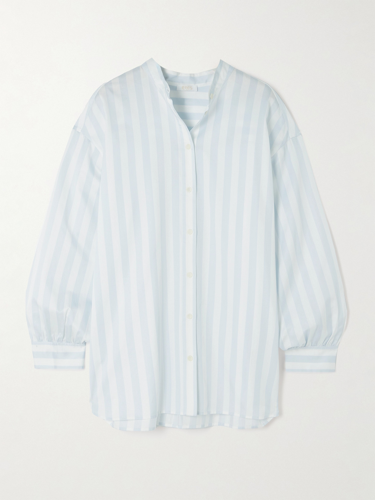 Eres - Siesta Vacances Striped Cotton-poplin Pajama Shirt - Blue