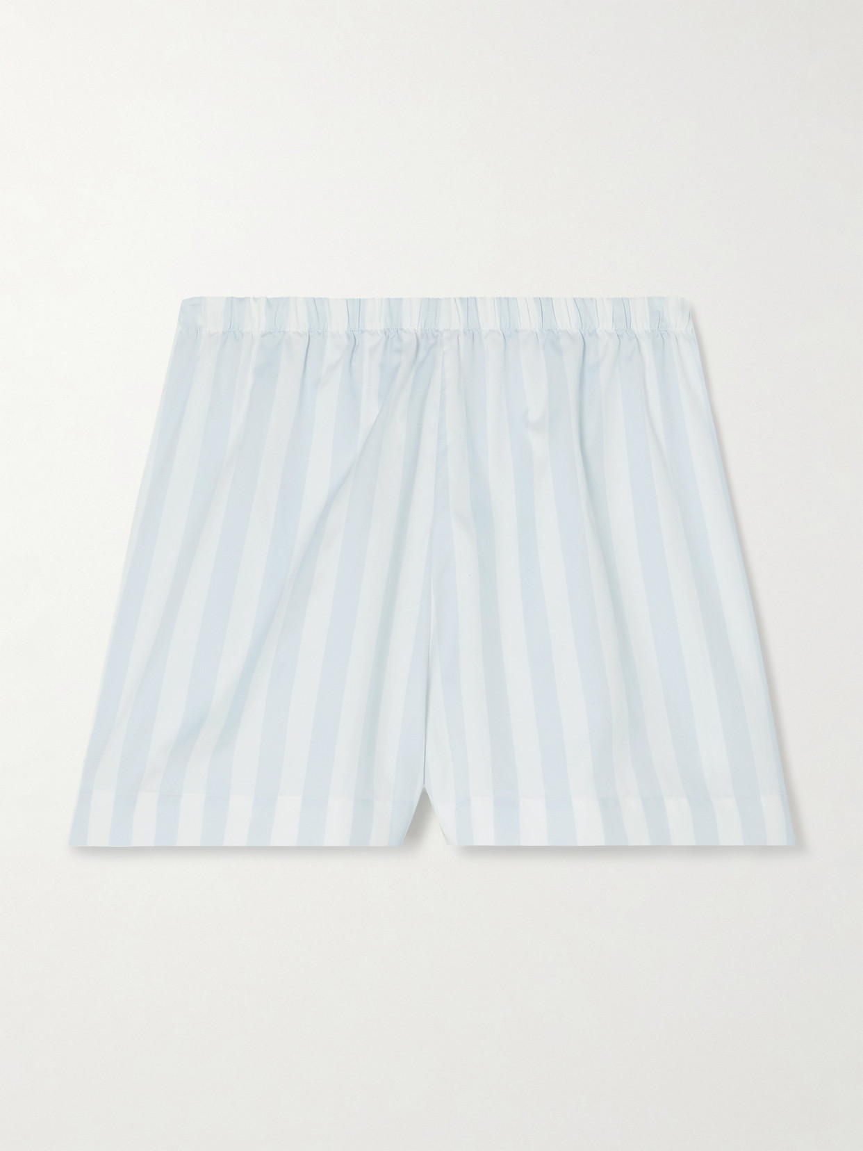 Eres - Siesta Pause Striped Cotton-poplin Pajama Shorts - Blue