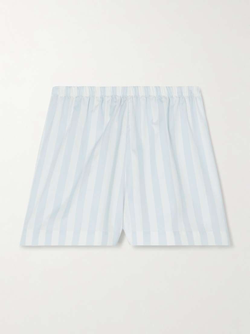 Eres Siesta Pause Striped Cotton-poplin Pajama Shorts