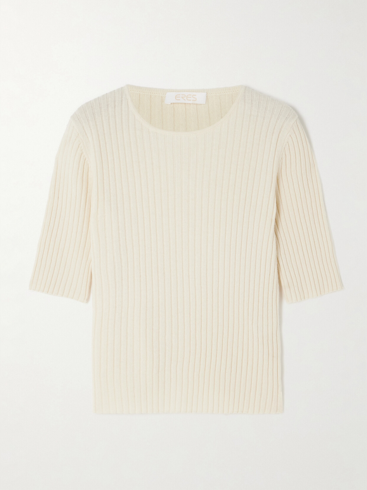 Eres - Intime Ribbed Wool And Cashmere-blend Top - Ivory